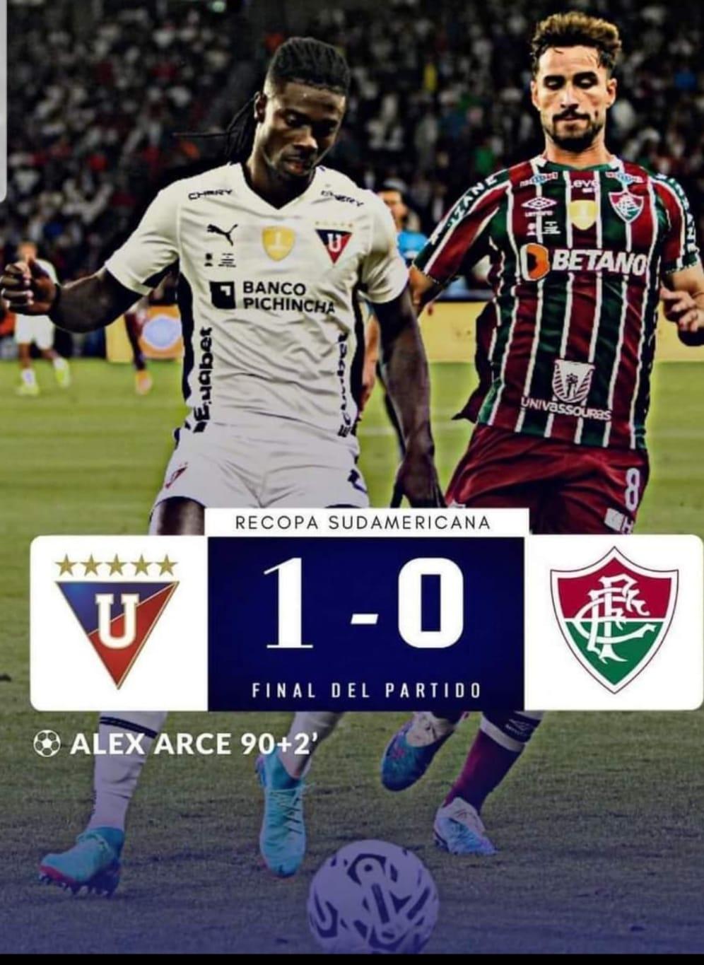 LDU Quito de Ricardo Adé est à un pas du titre de la Recopa Sudamericana