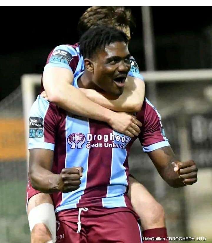 L'attaquant haïtien Frantz Pierrot sauve le nul pour Drogheda United !