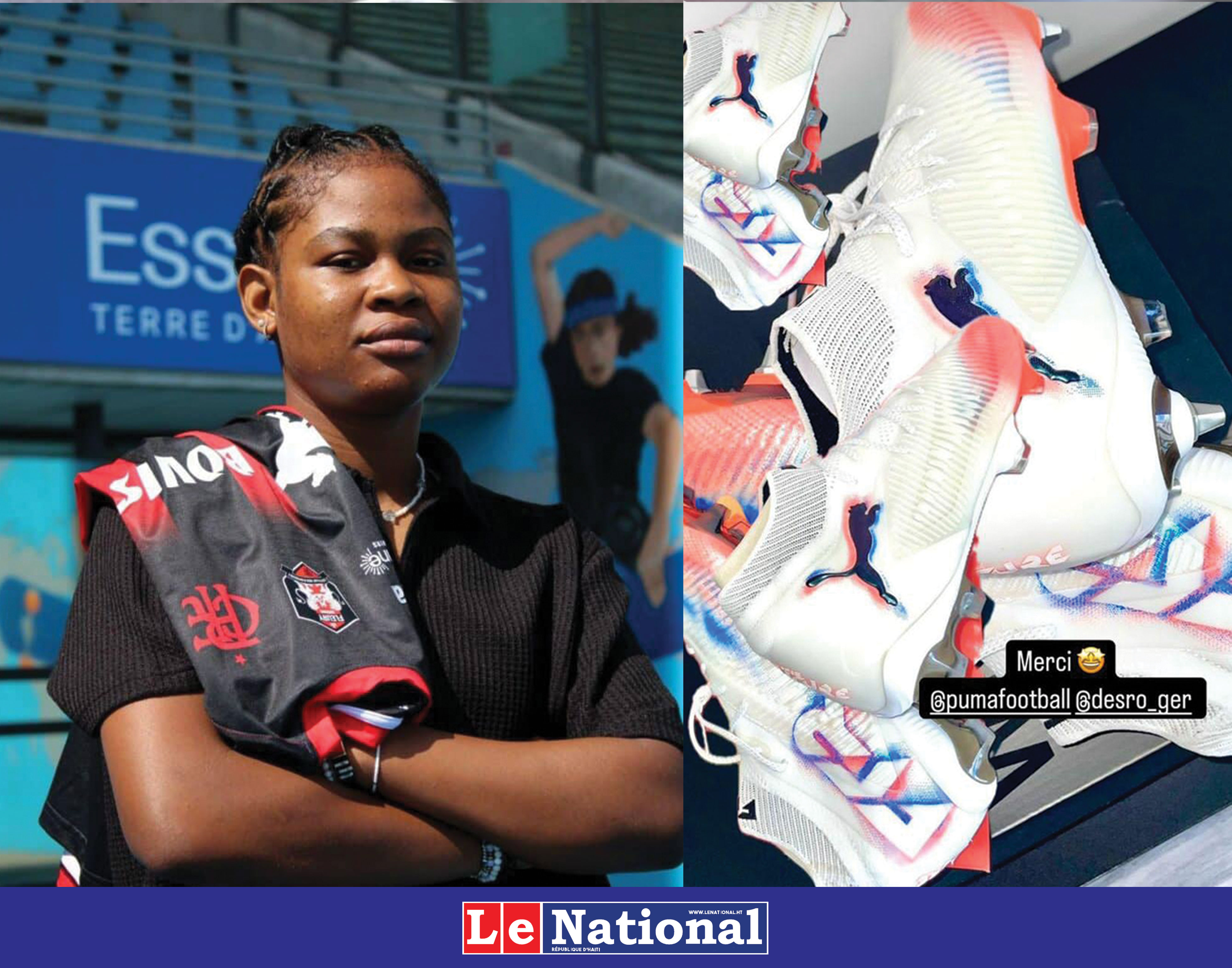 Avant ses débuts avec le FC Fleury 91, Lourdjina Étienne signe un contrat avec l’équipementier sportif Puma !