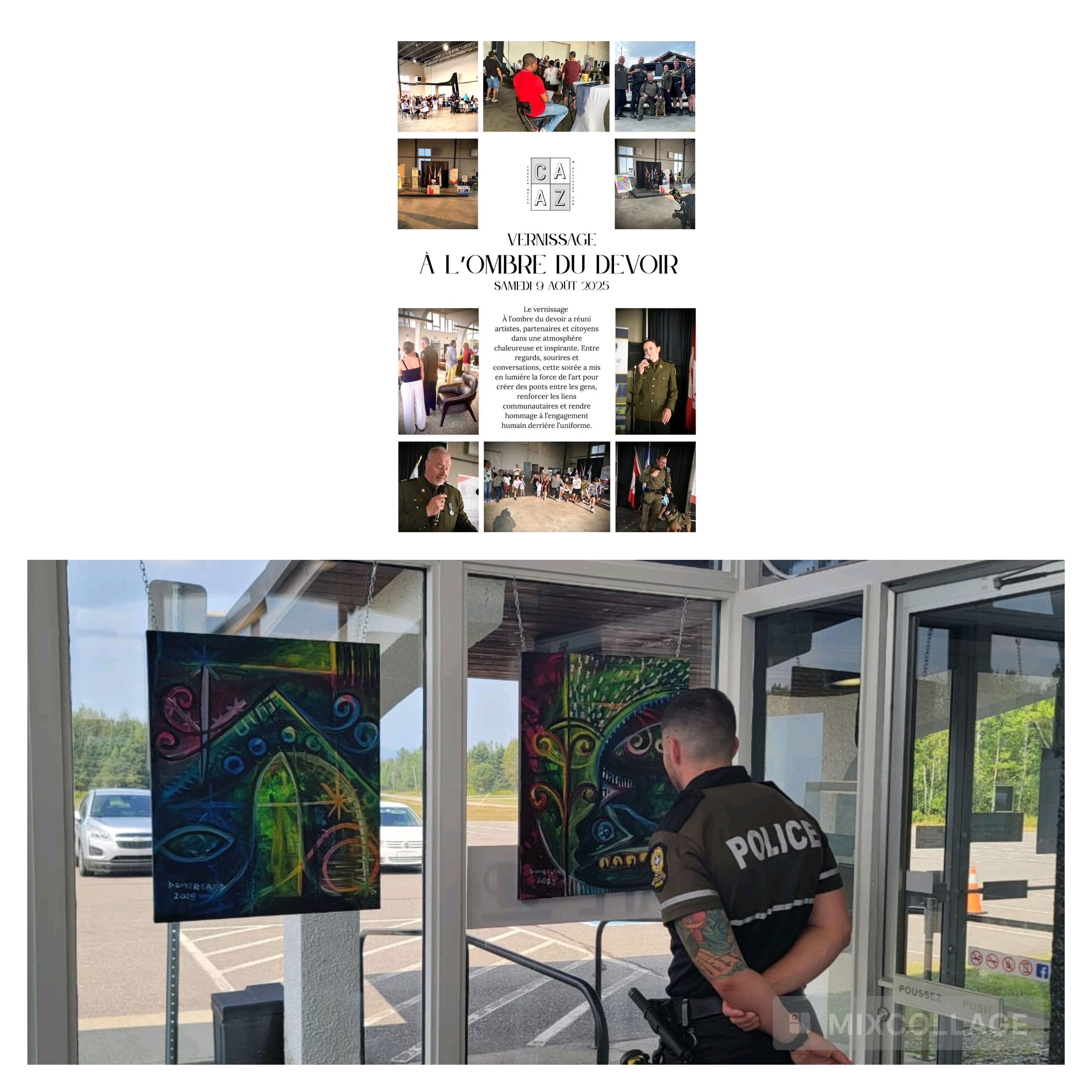 Dominique Domerçant expose à l’aéroport de Sherbrooke, en hommage à la Police canadienne !