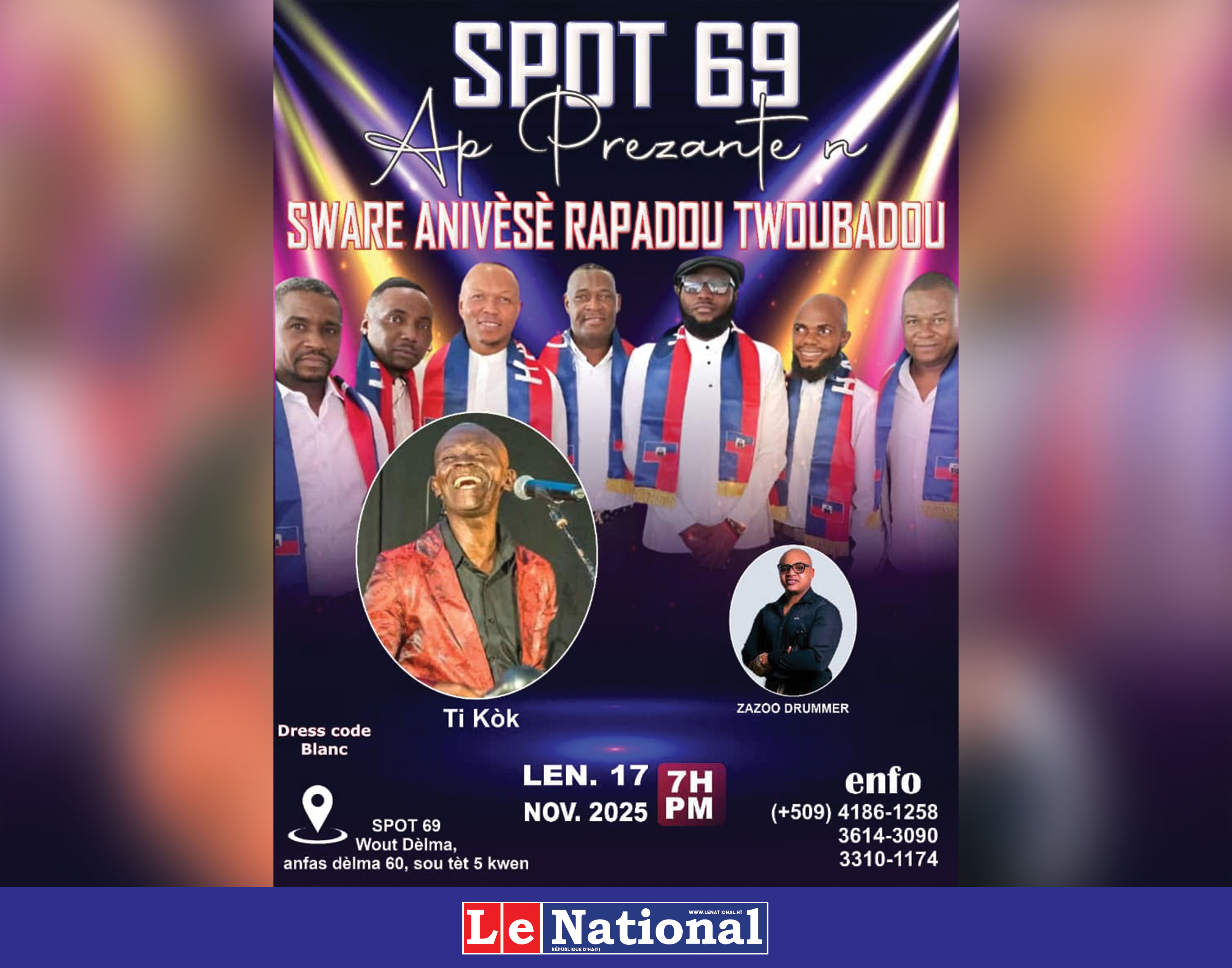 Rapadou Twoubadou bay yon lòt dat pou selebre 24 lane anivèsè l la