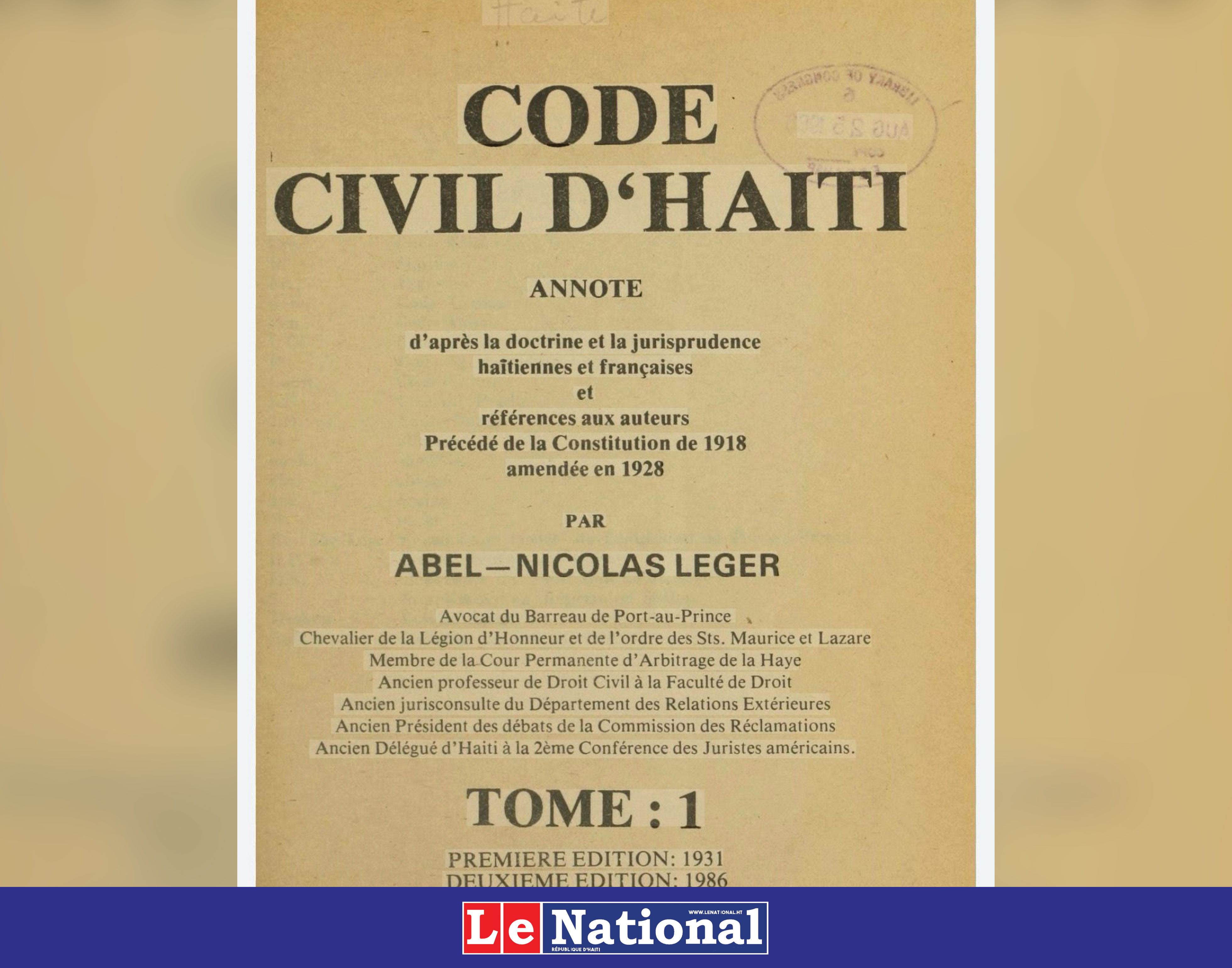 Il était une fois Abel Nicolas Léger !