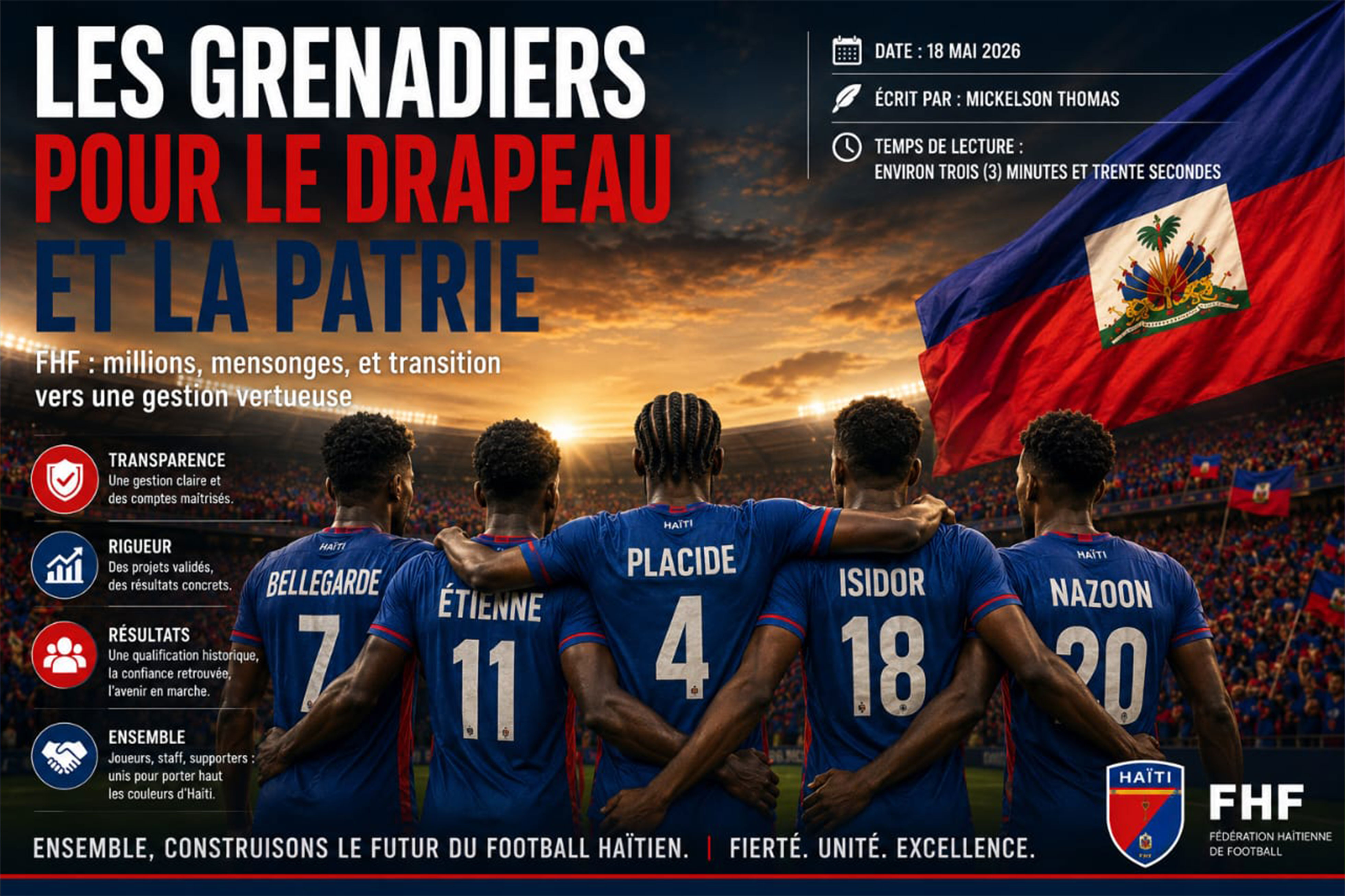 Fédération haïtienne de football (FHF) : millions, mensonges, et transition vers une gestion vertueuse