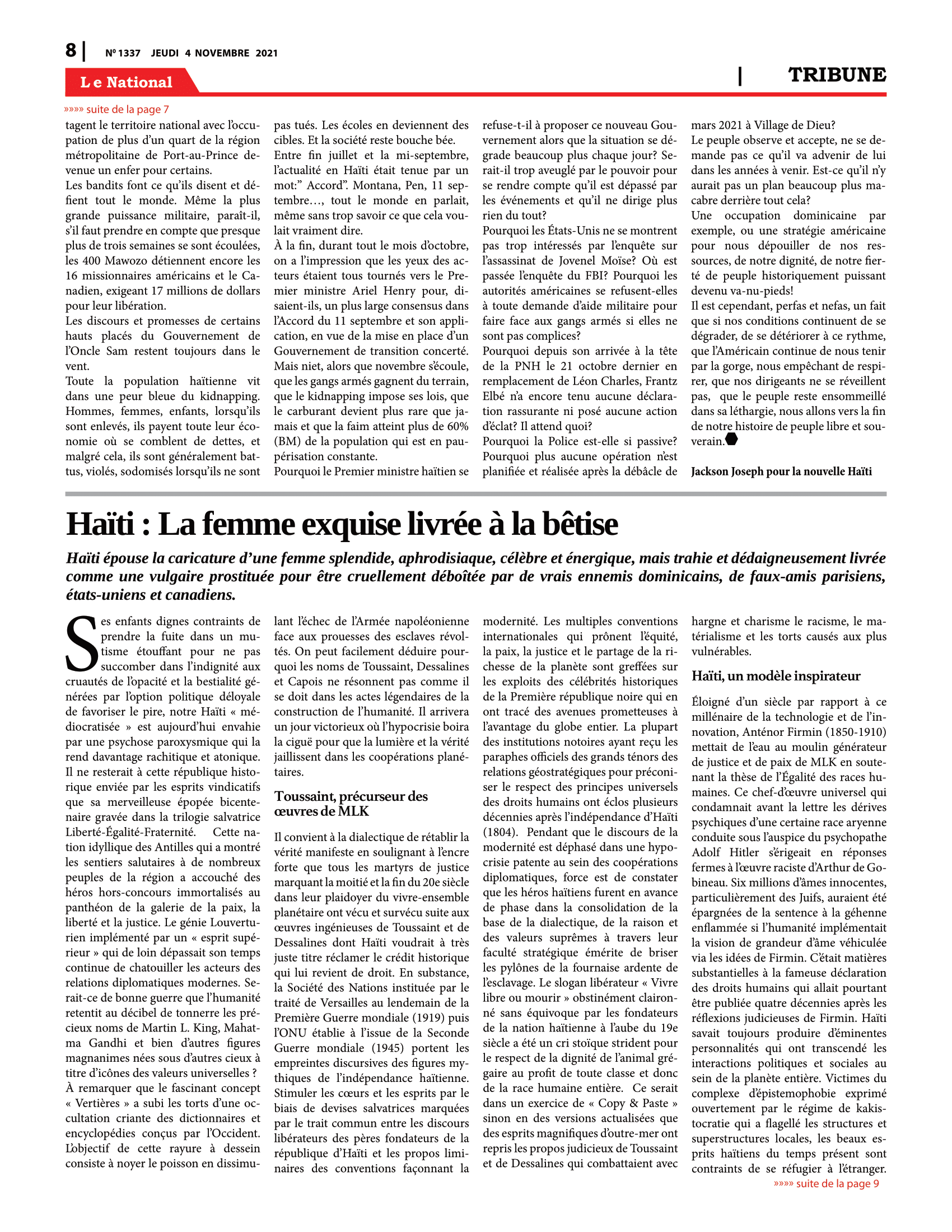 Page 8 de l'édition 1337