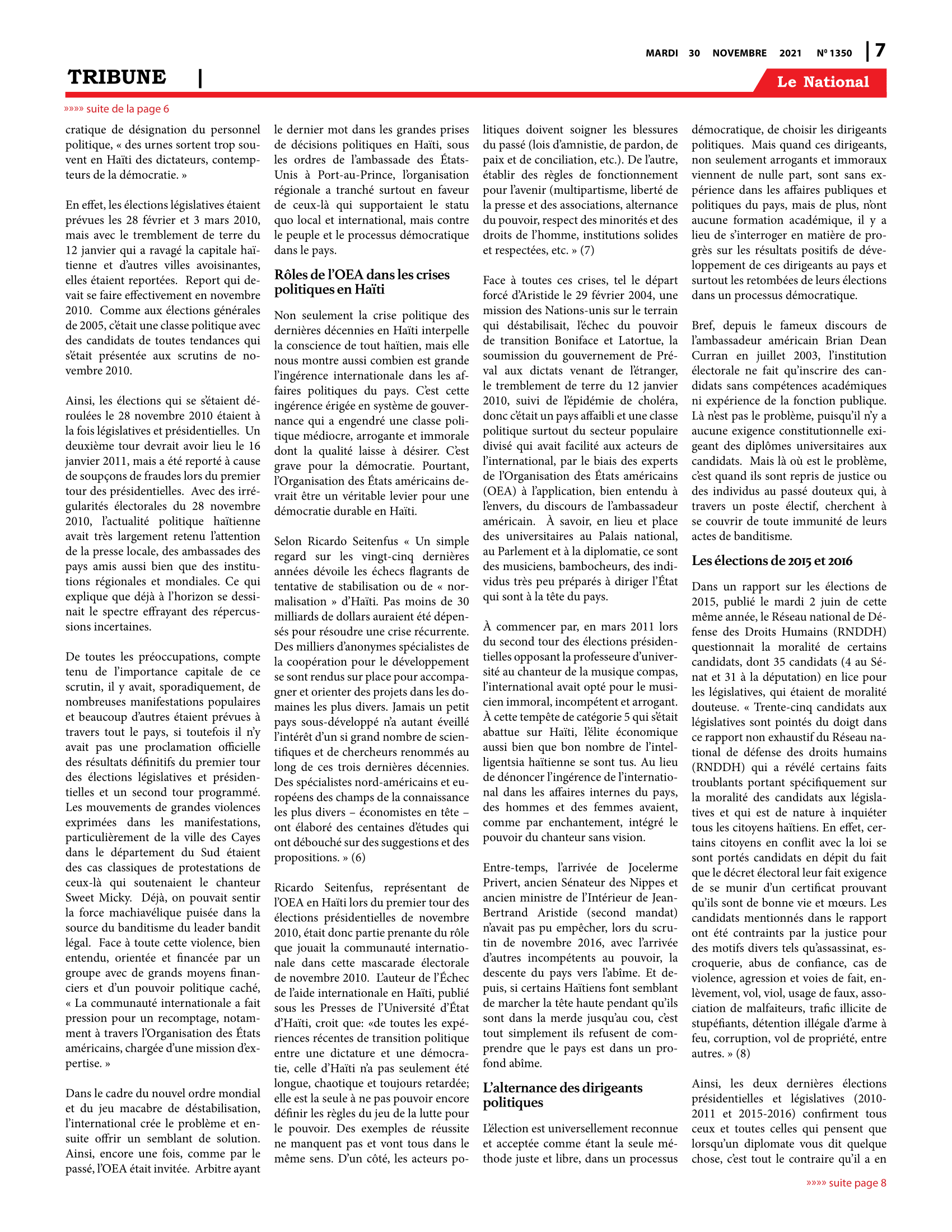 Page 7 de l'édition 1350