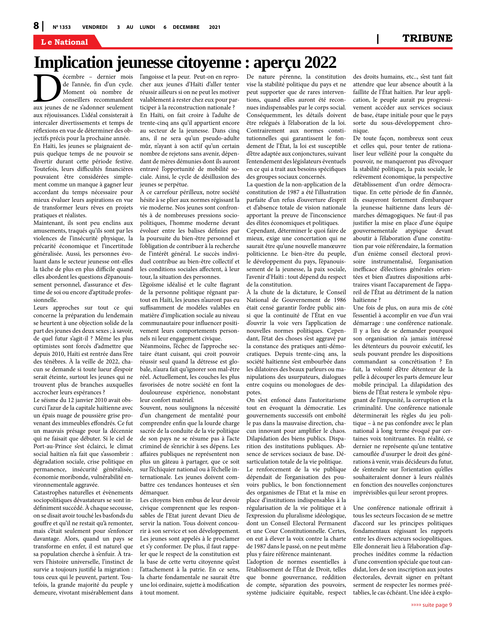 Page 8 de l'édition 1353