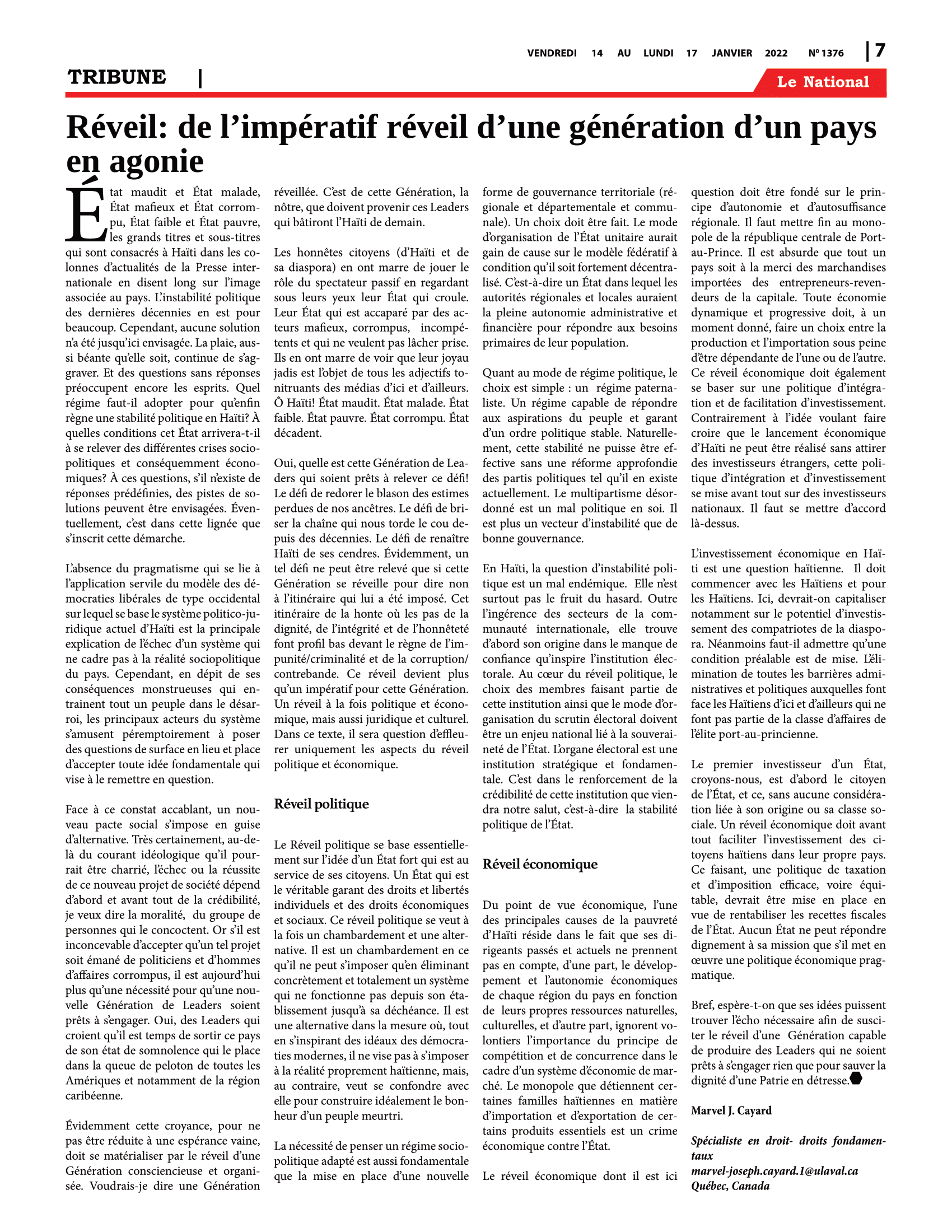 Page 7 de l'édition 1376