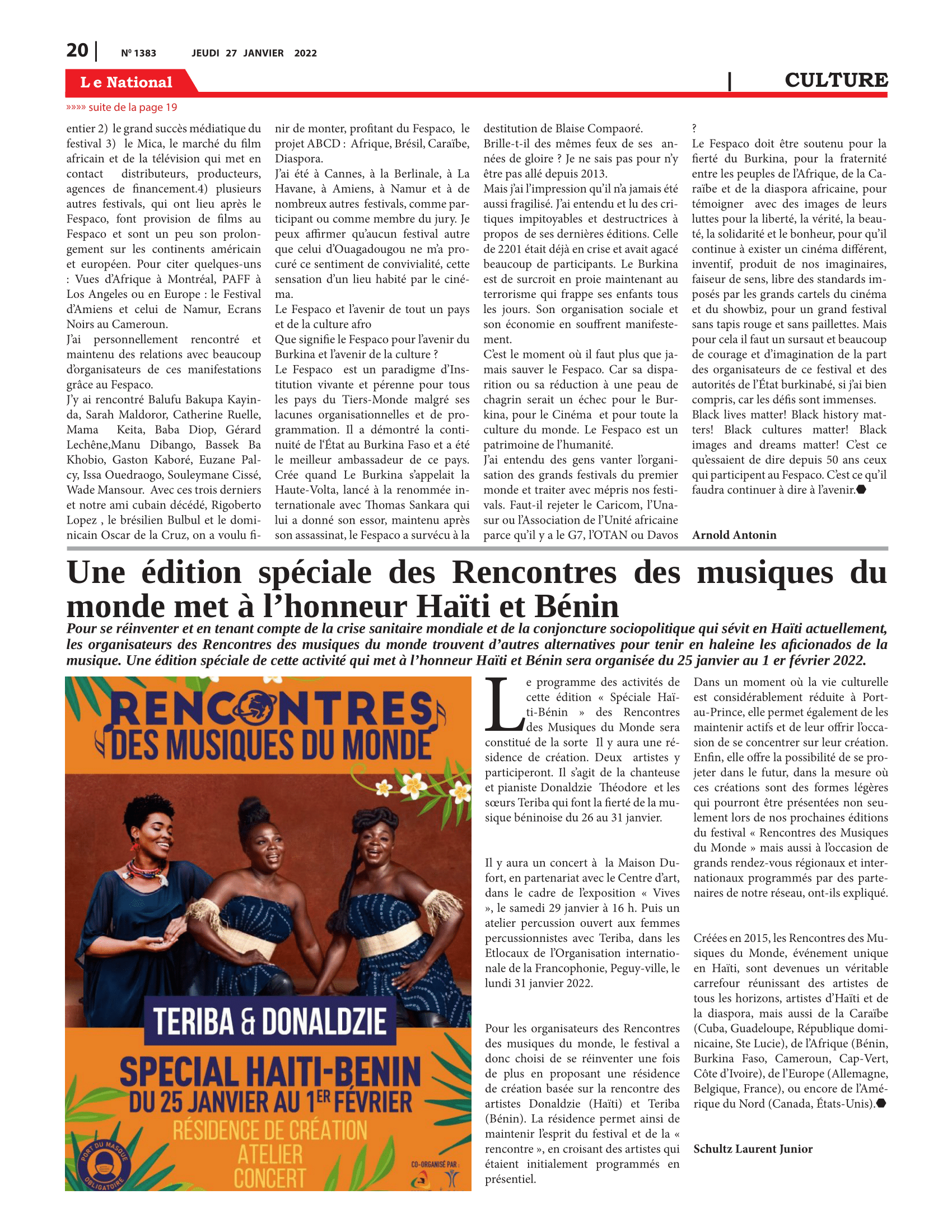 Page 20 de l'édition 1383