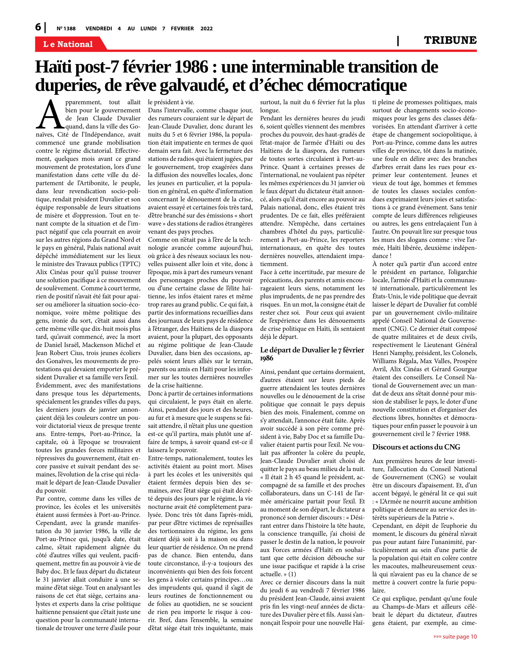 Page 6 de l'édition 1388