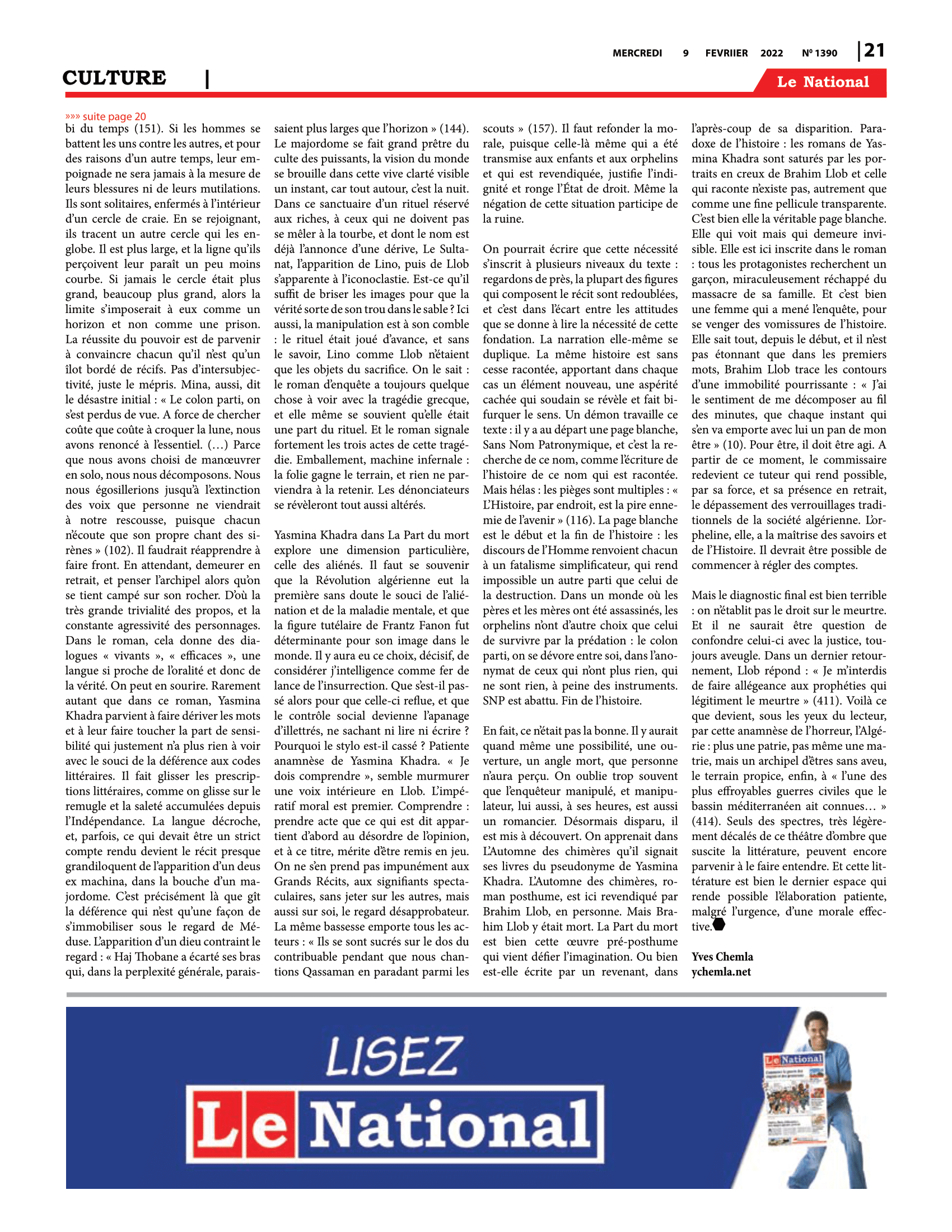 Page 21 de l'édition 1390