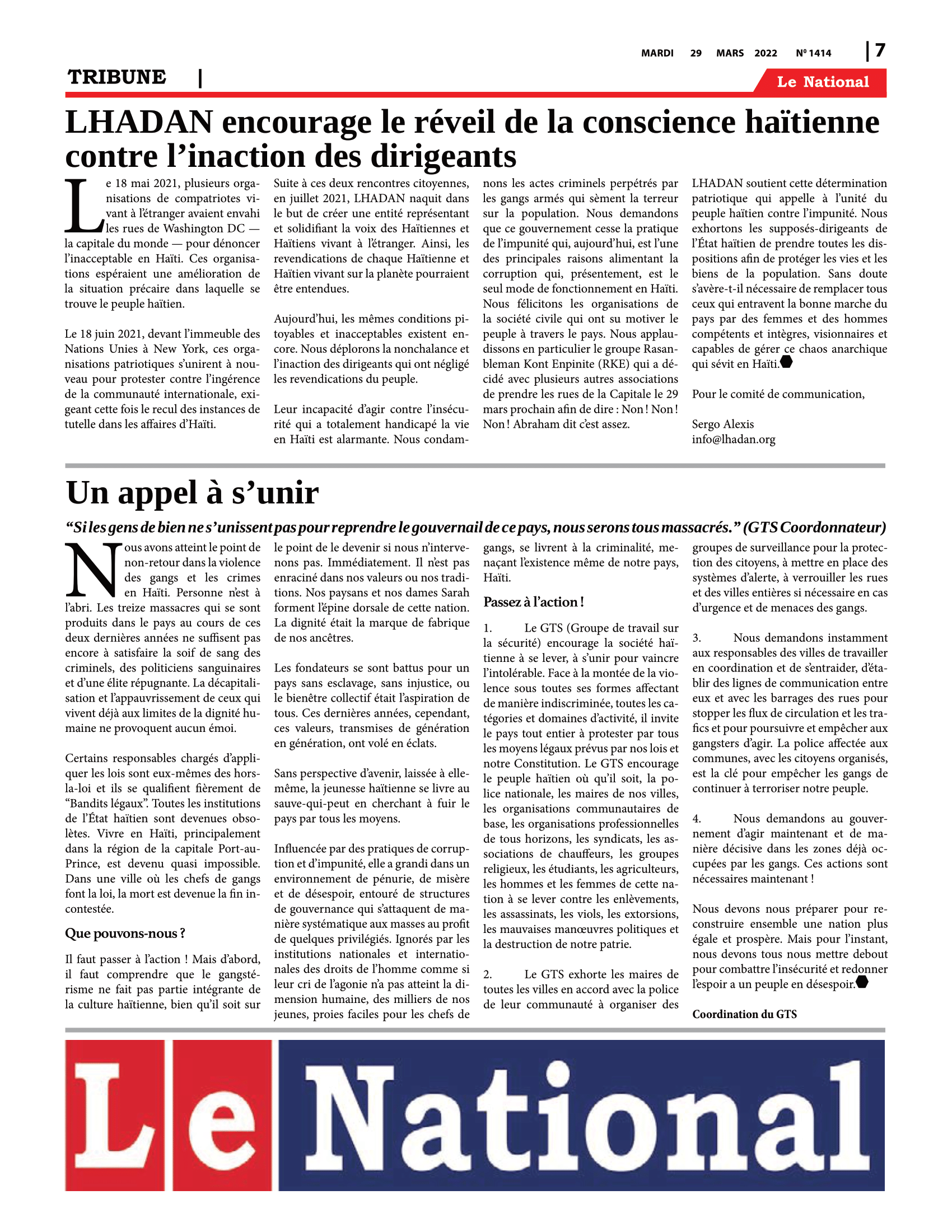 Page 7 de l'édition 1414