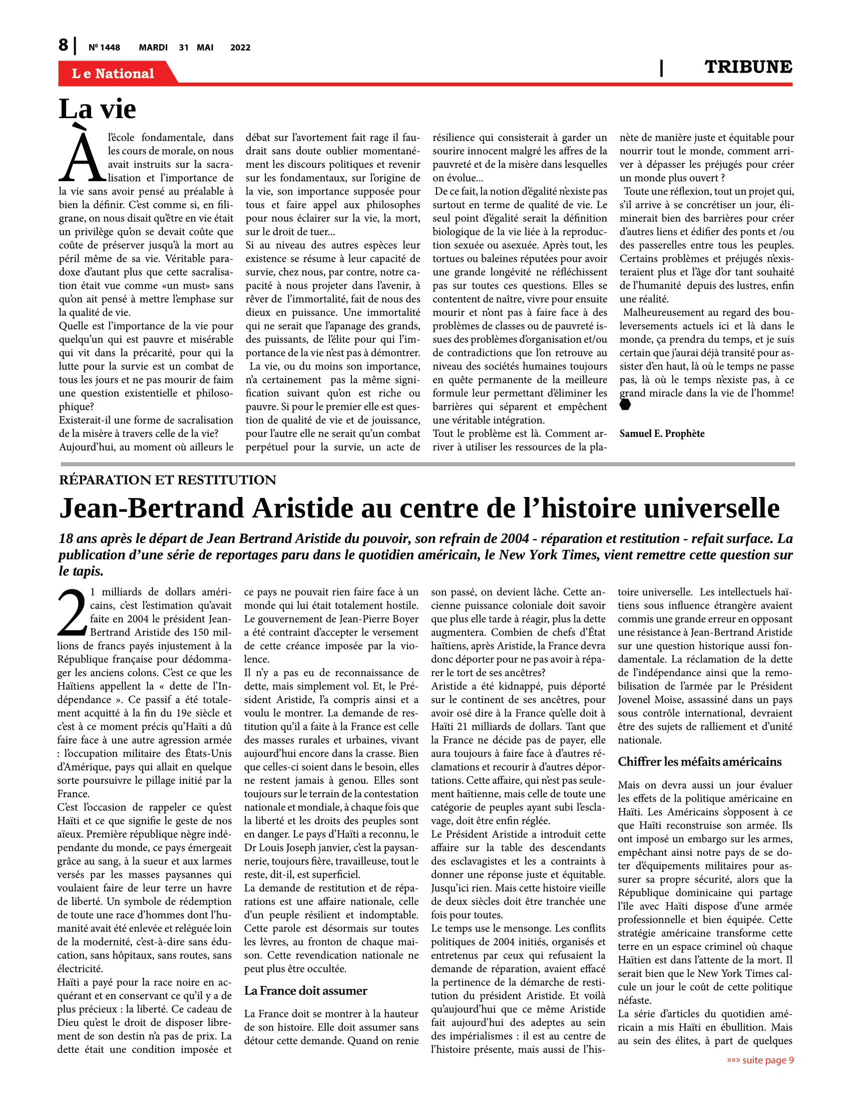 Page 8 de l'édition 1448