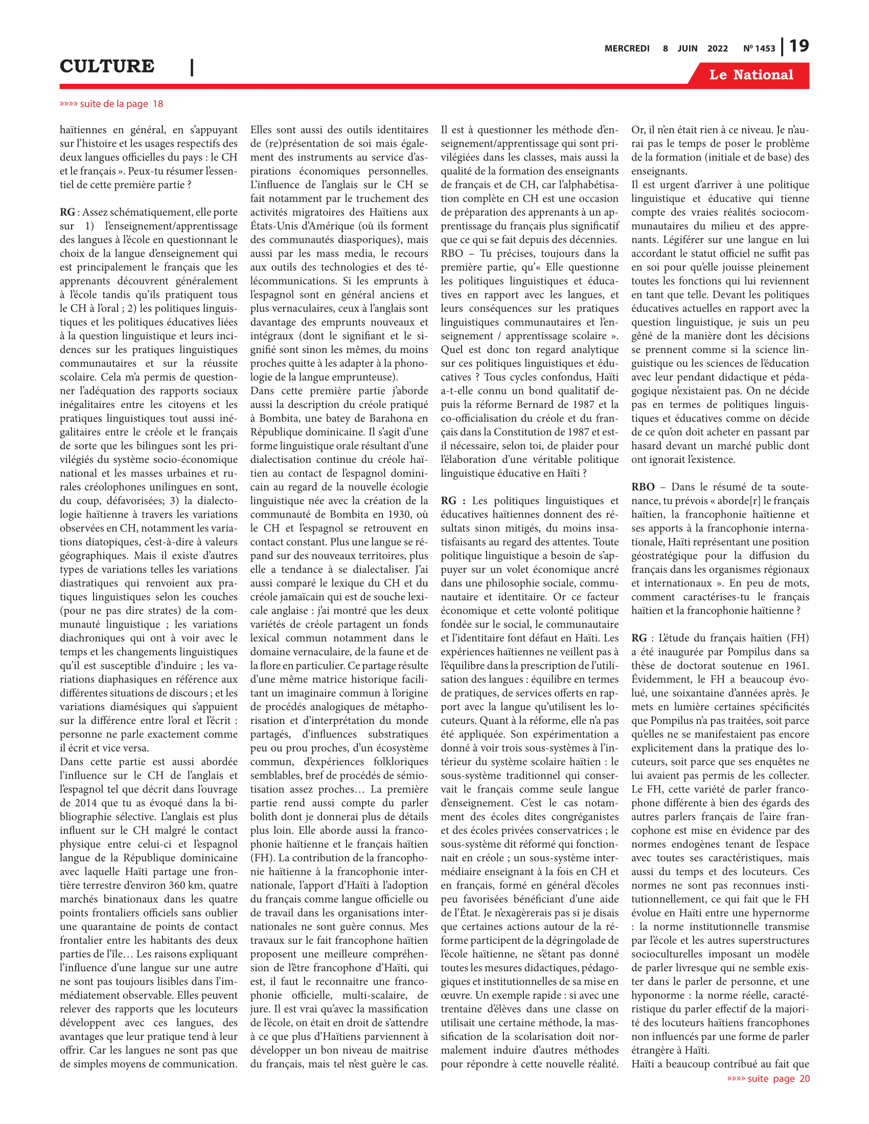 Page 19 de l'édition 1453
