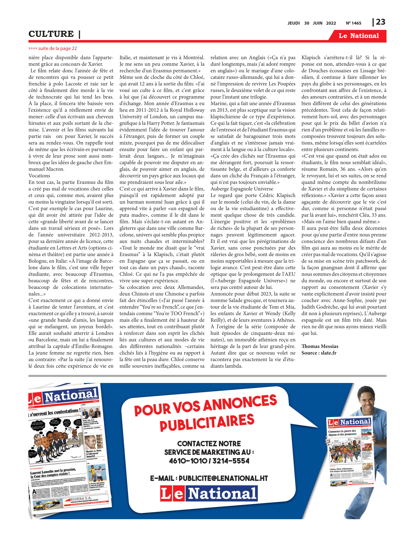 Page 23 de l'édition 1465