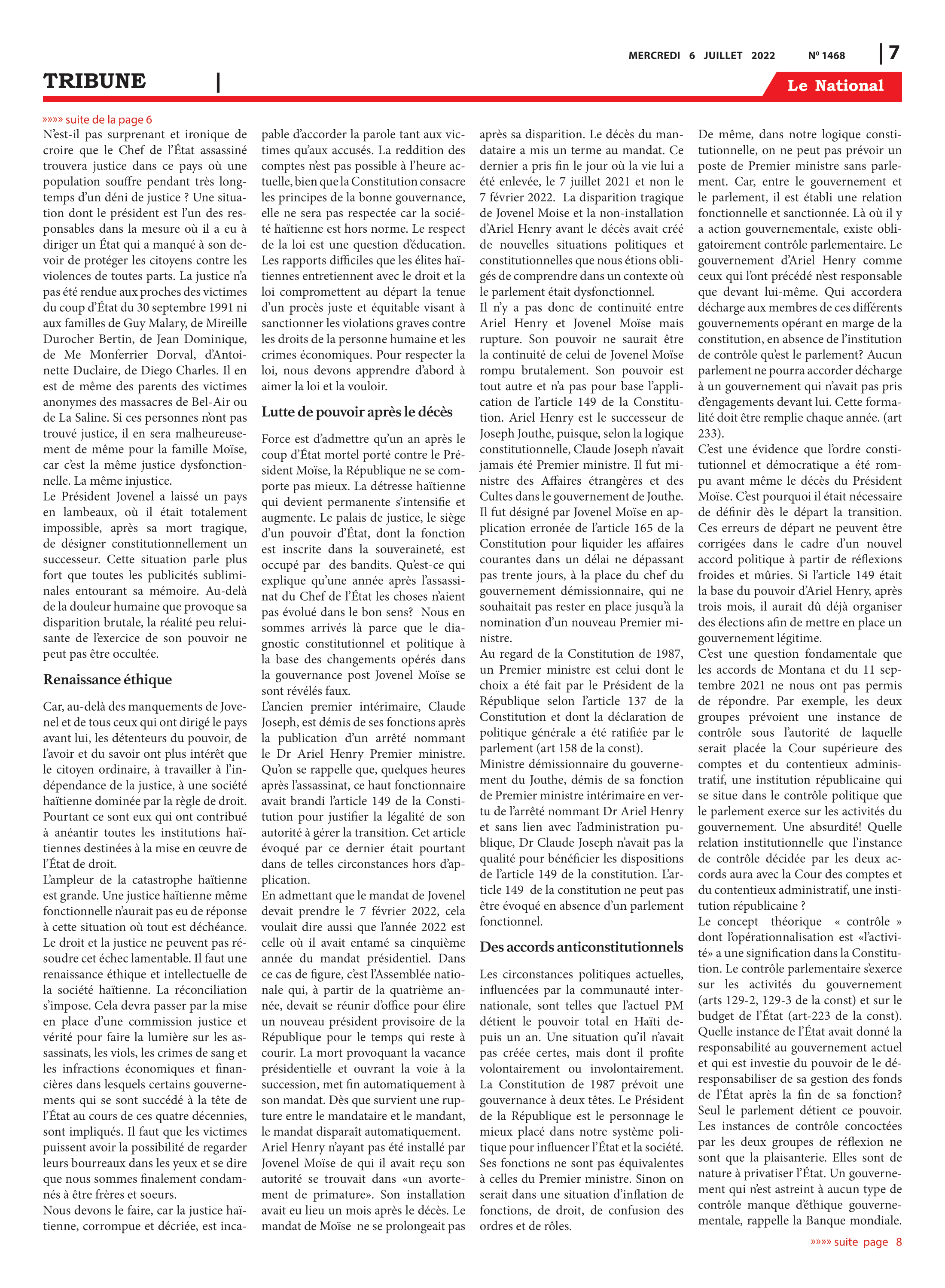 Page 7 de l'édition 1468