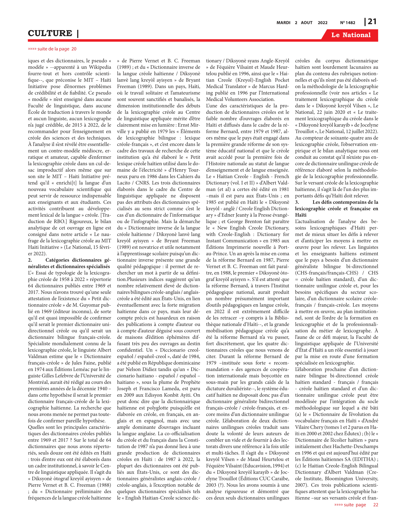 Page 21 de l'édition 1482