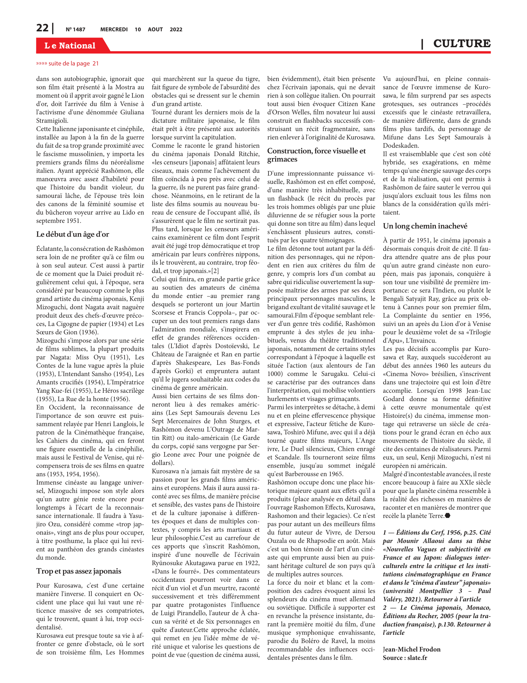 Page 22 de l'édition 1487