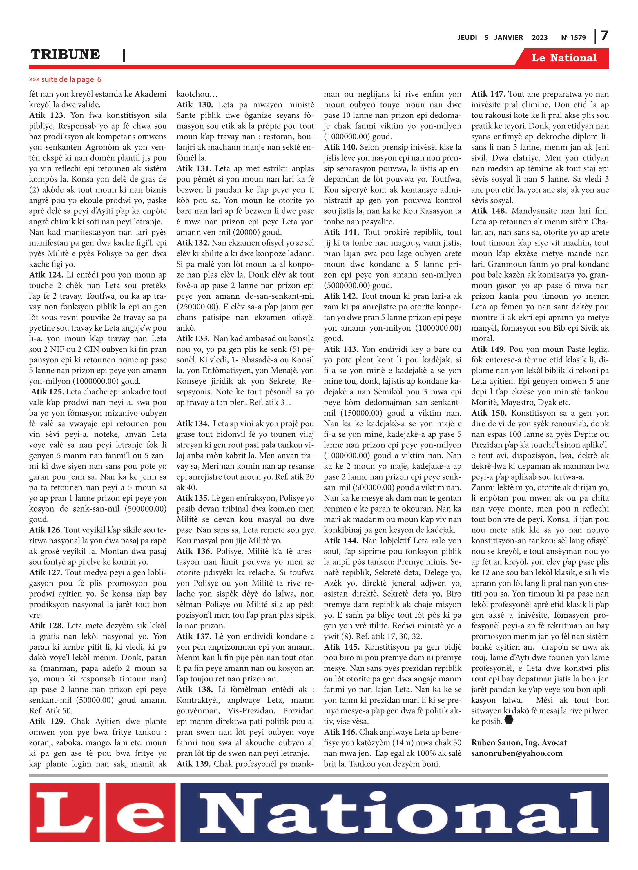 Page 7 de l'édition 1579
