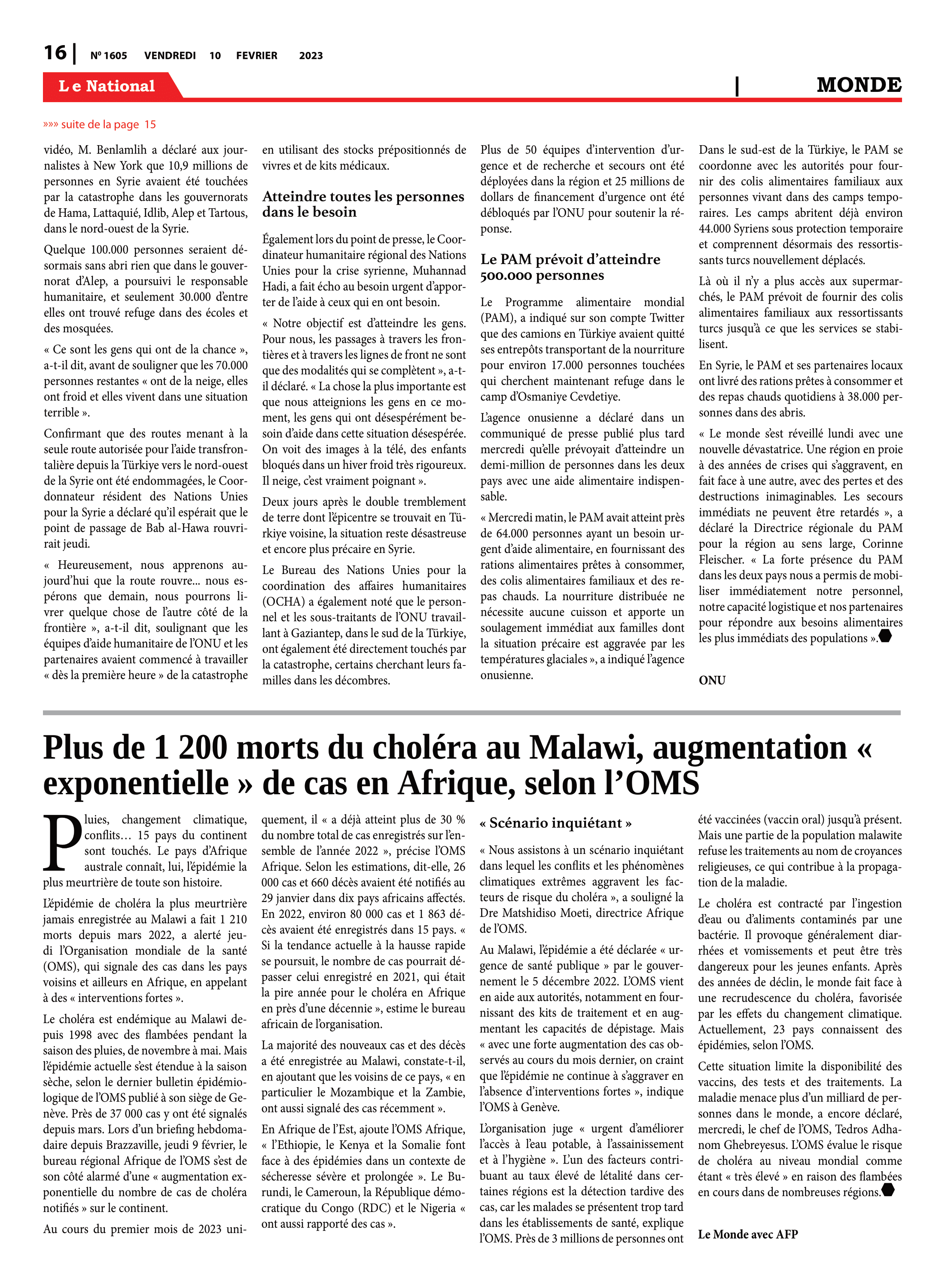 Page 16 de l'édition 1605