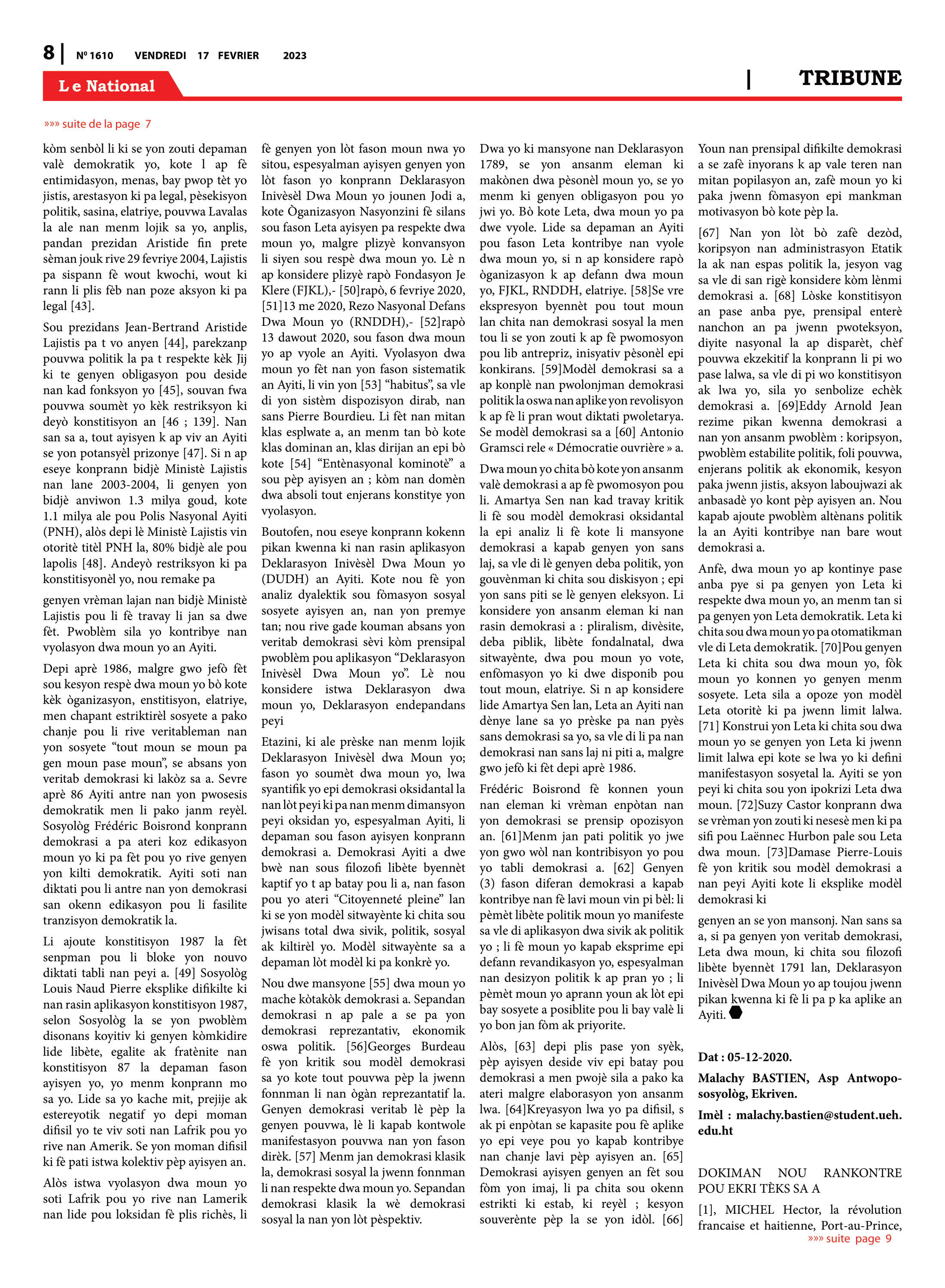 Page 8 de l'édition 1610