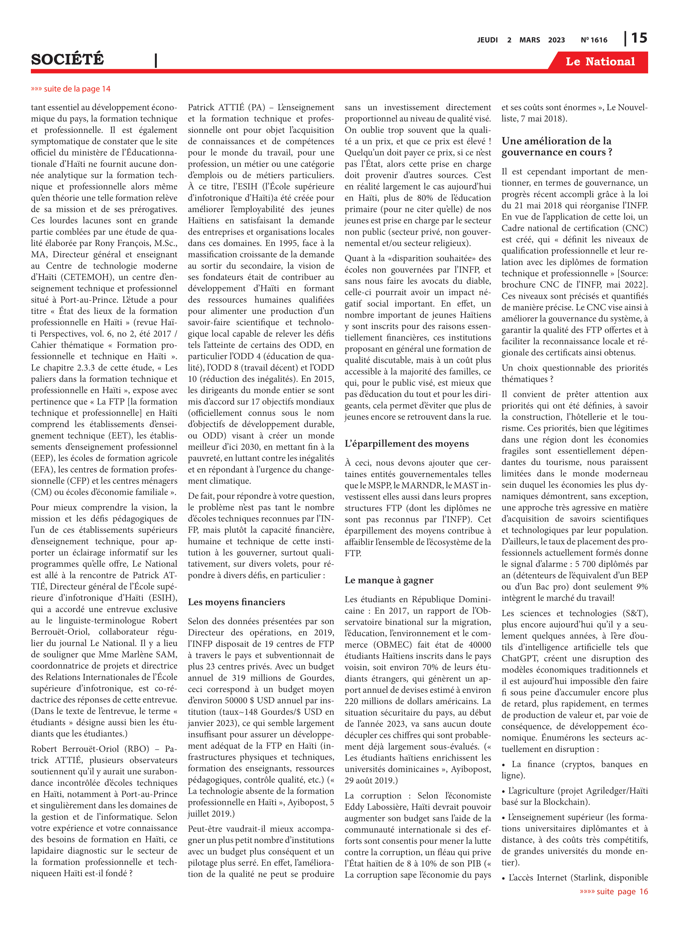 Page 15 de l'édition 1616
