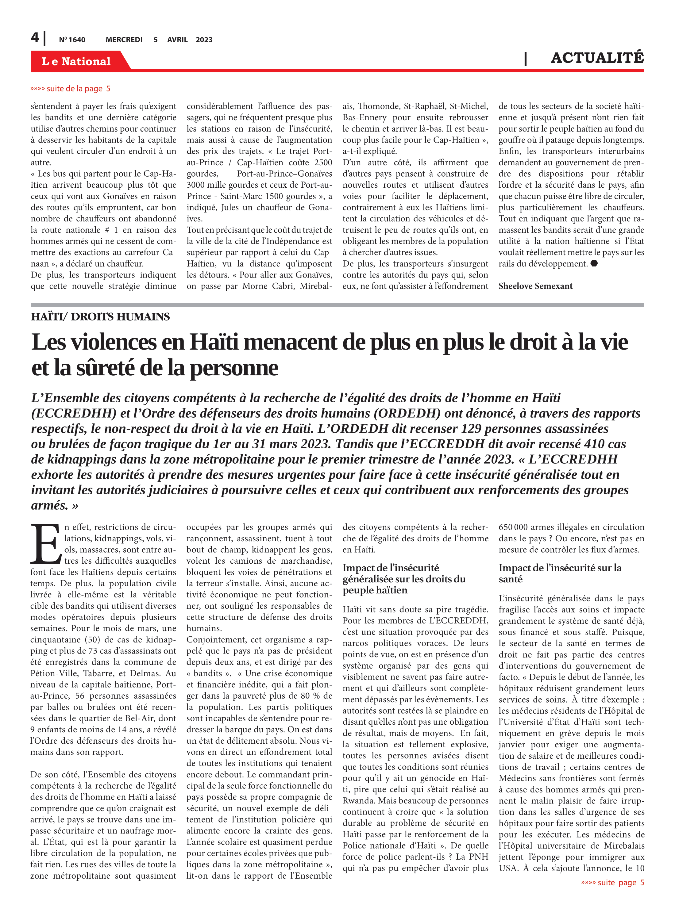 Page 4 de l'édition 1640
