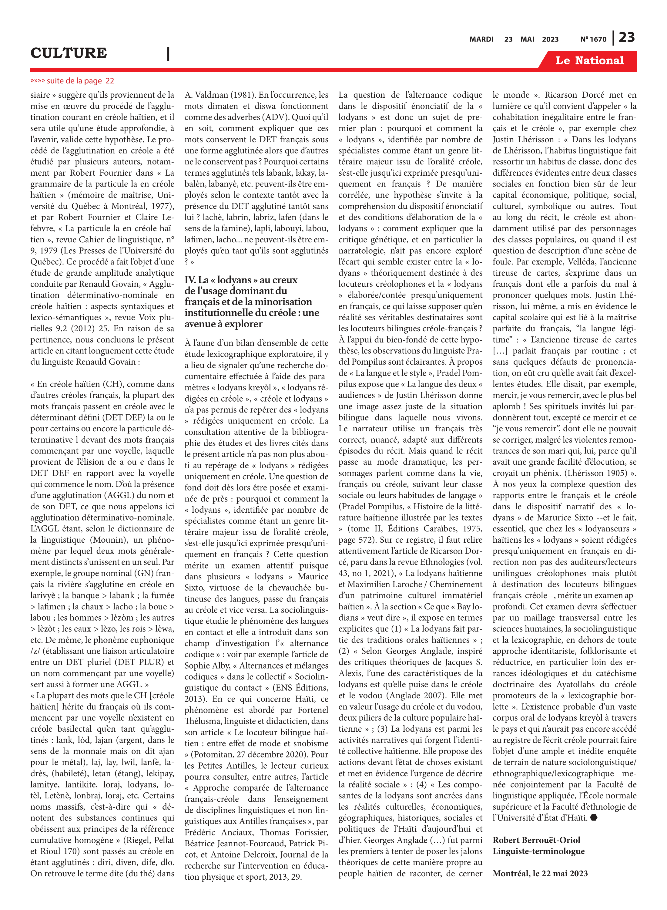 Page 23 de l'édition 1670