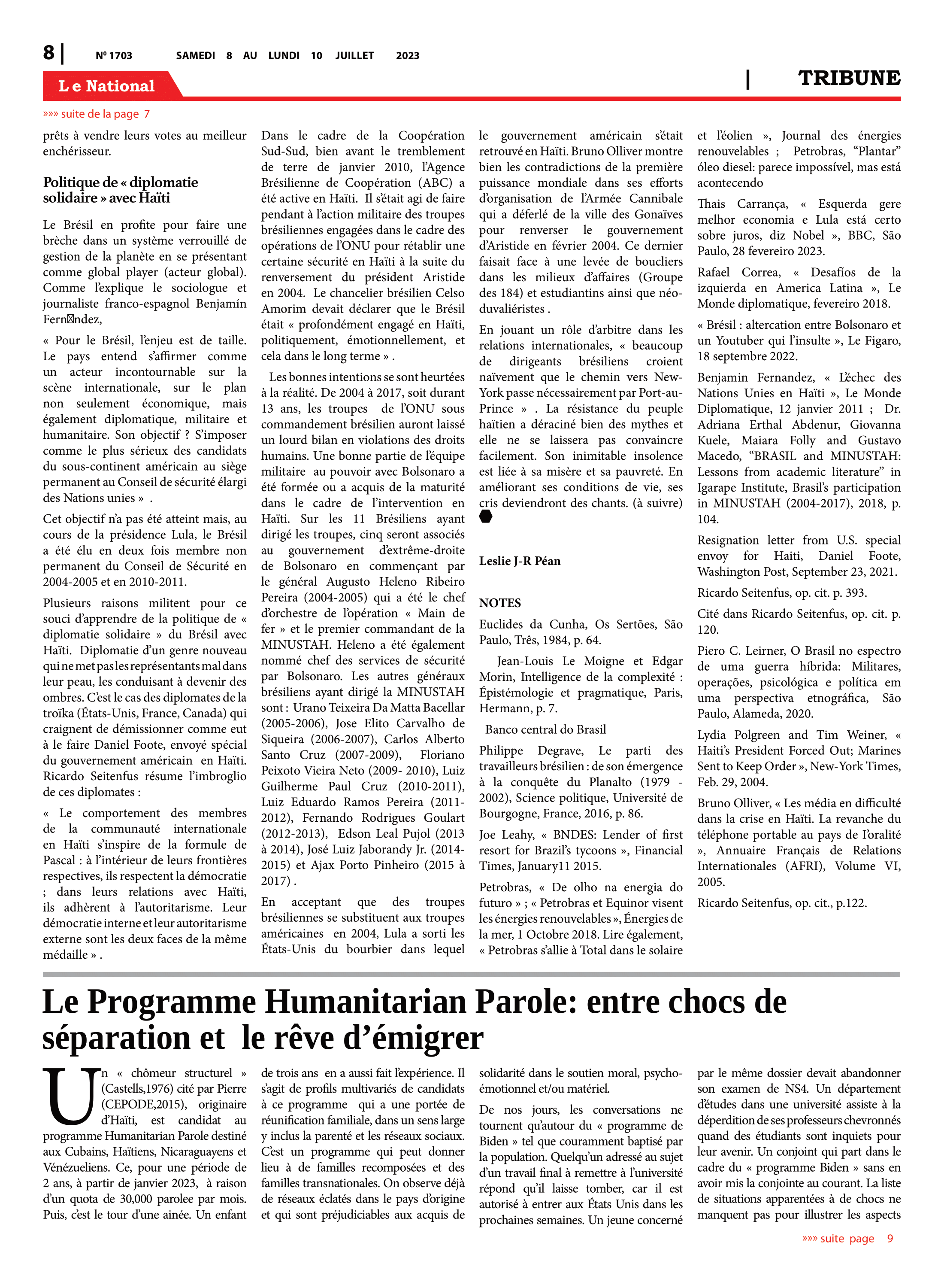 Page 8 de l'édition 1703