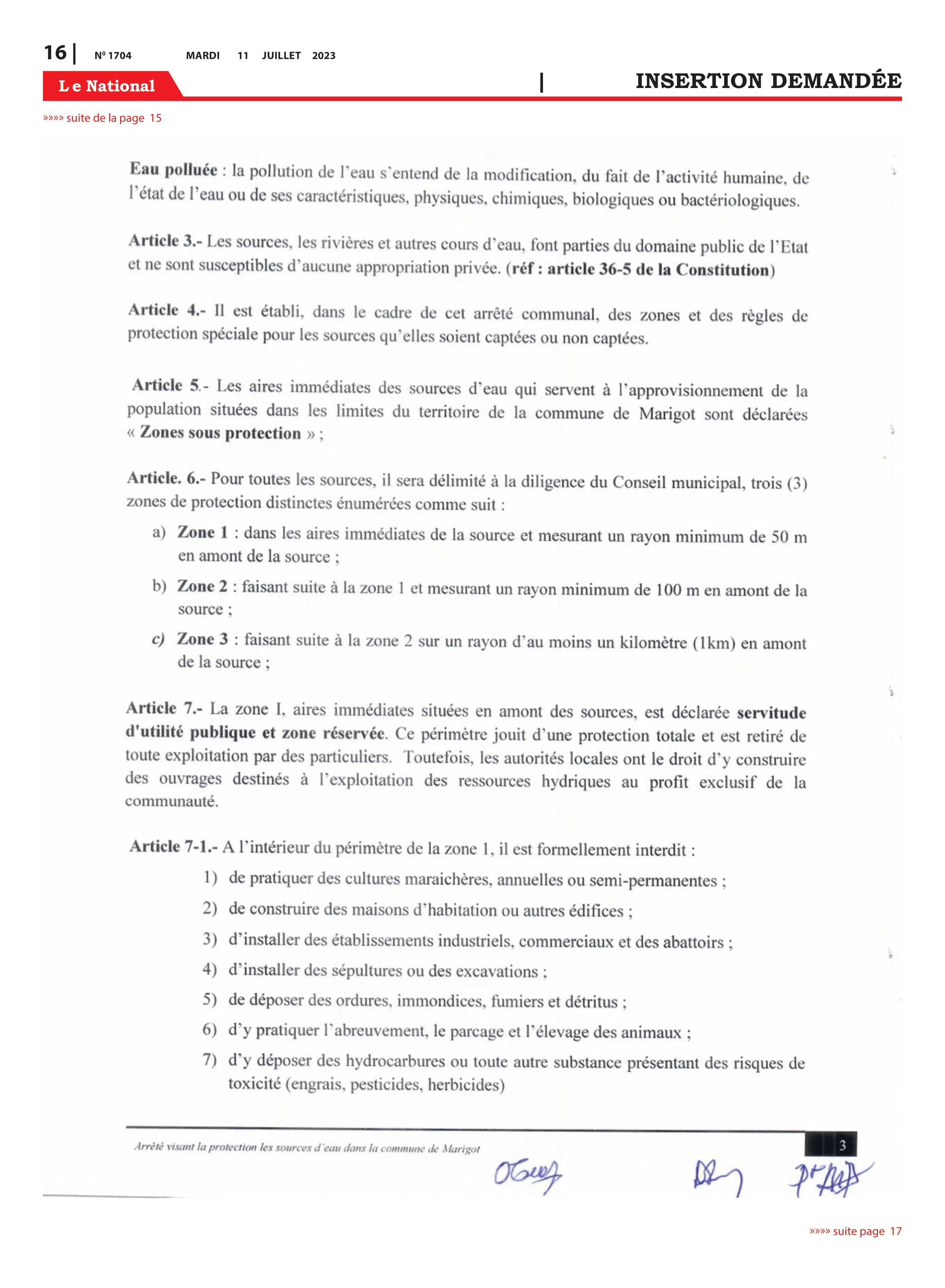 Page 16 de l'édition 1704