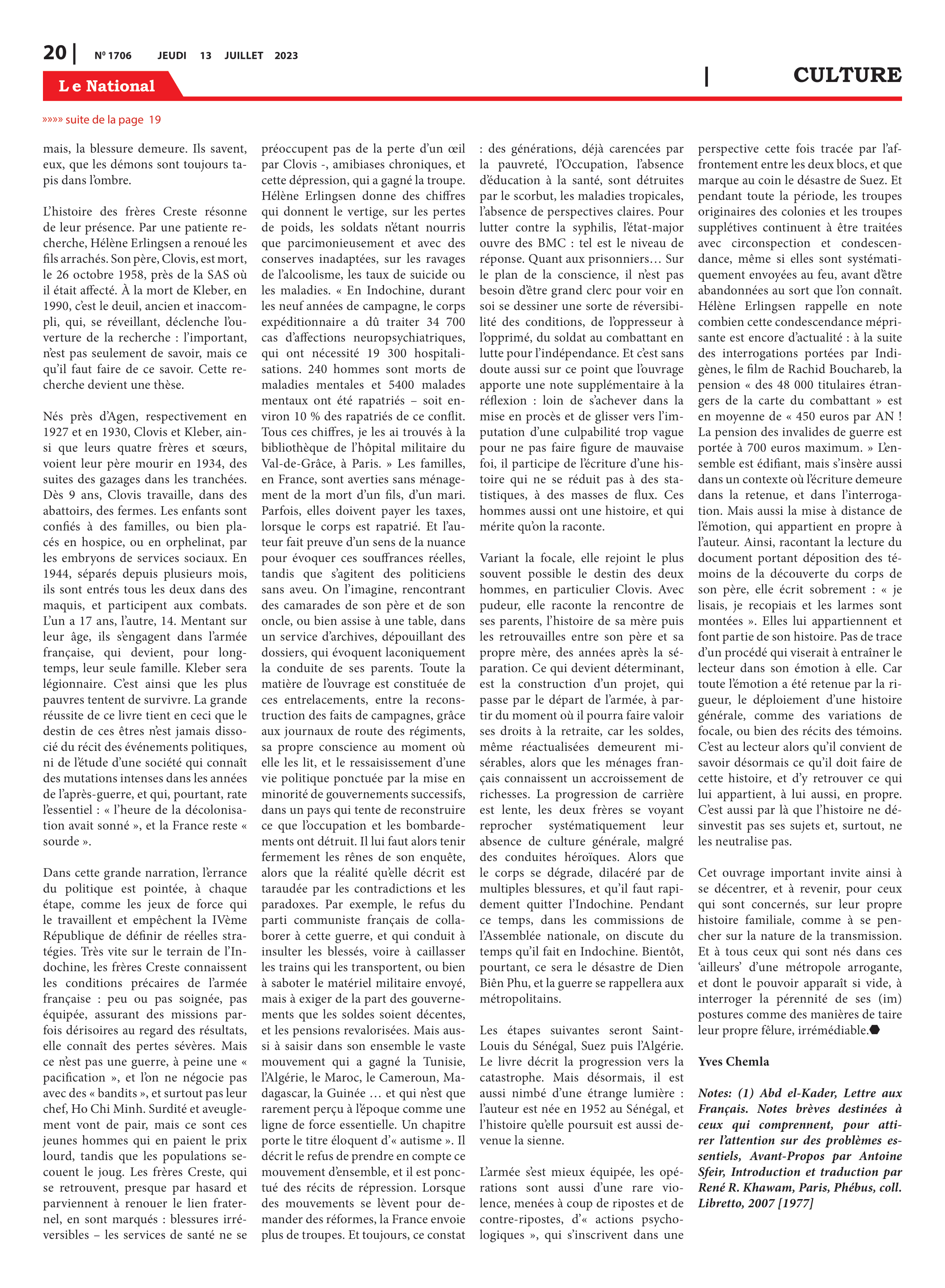 Page 20 de l'édition 1706
