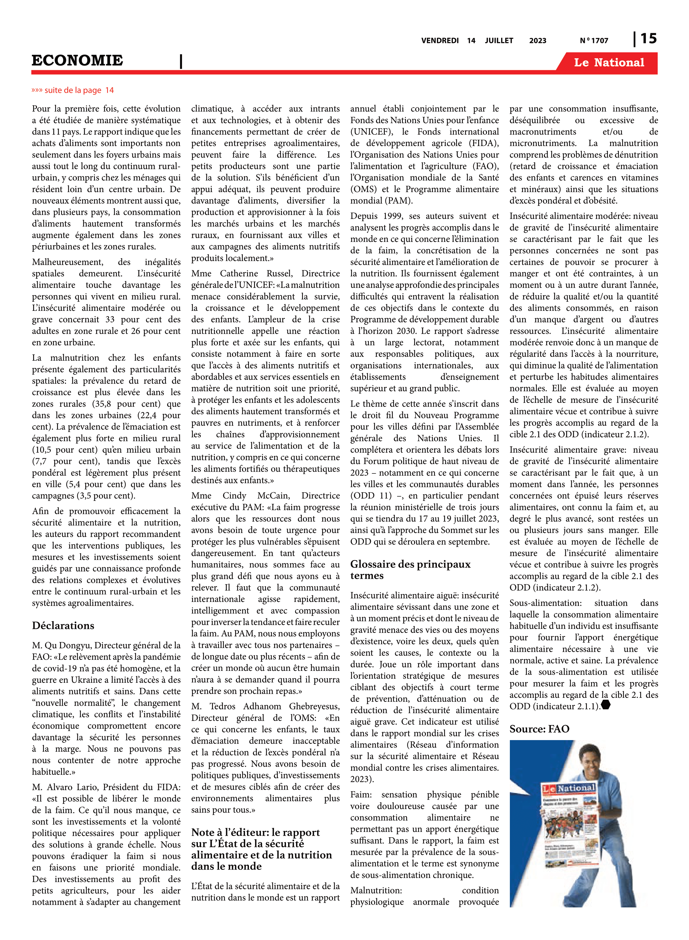 Page 15 de l'édition 1707