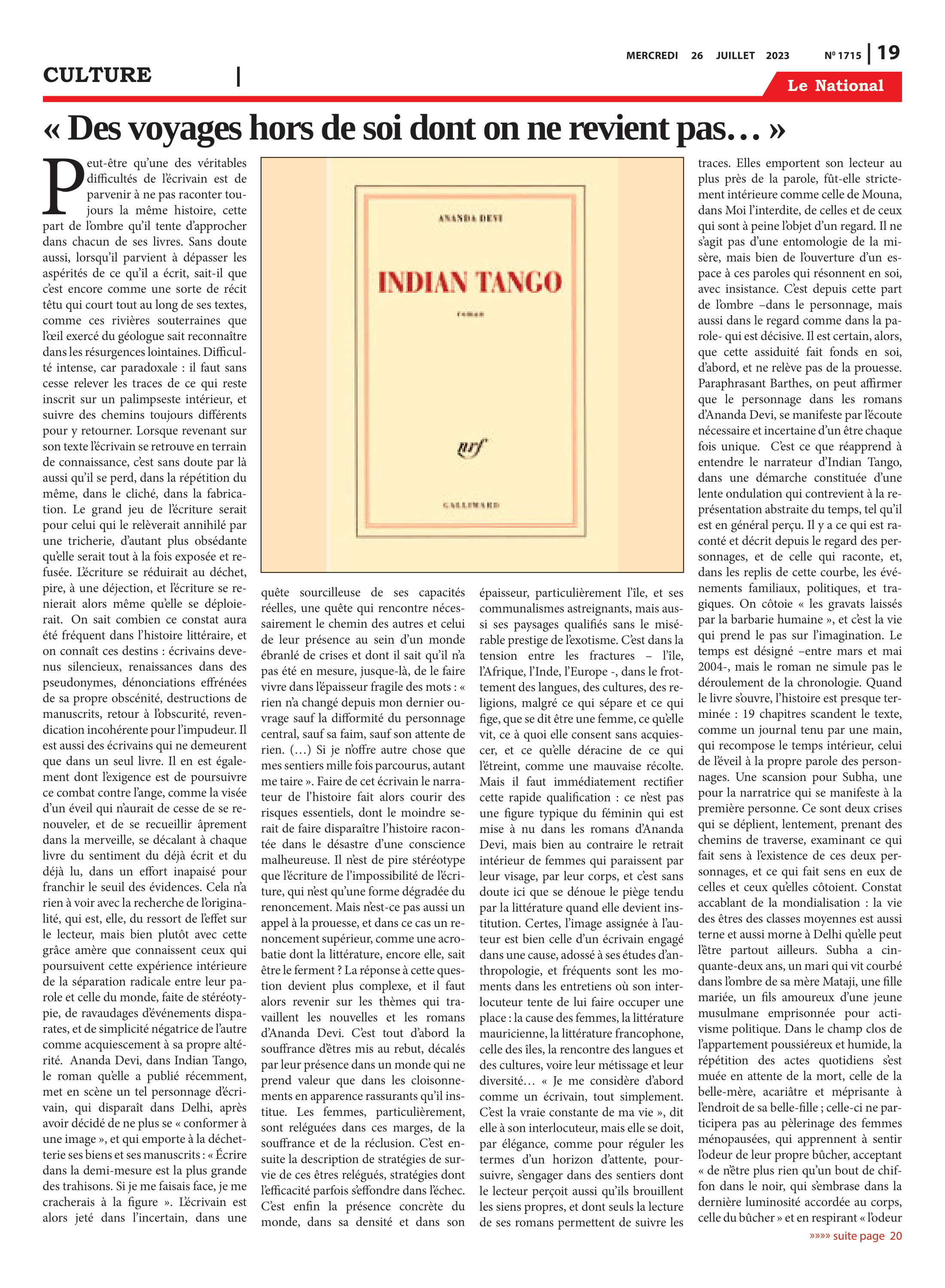 Page 19 de l'édition 1715