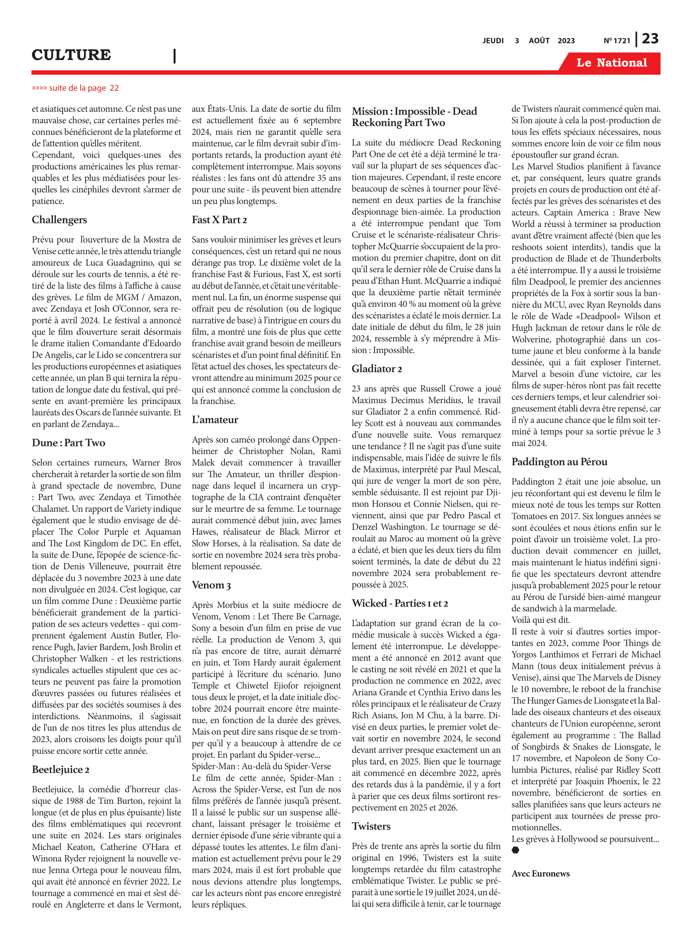 Page 23 de l'édition 1721
