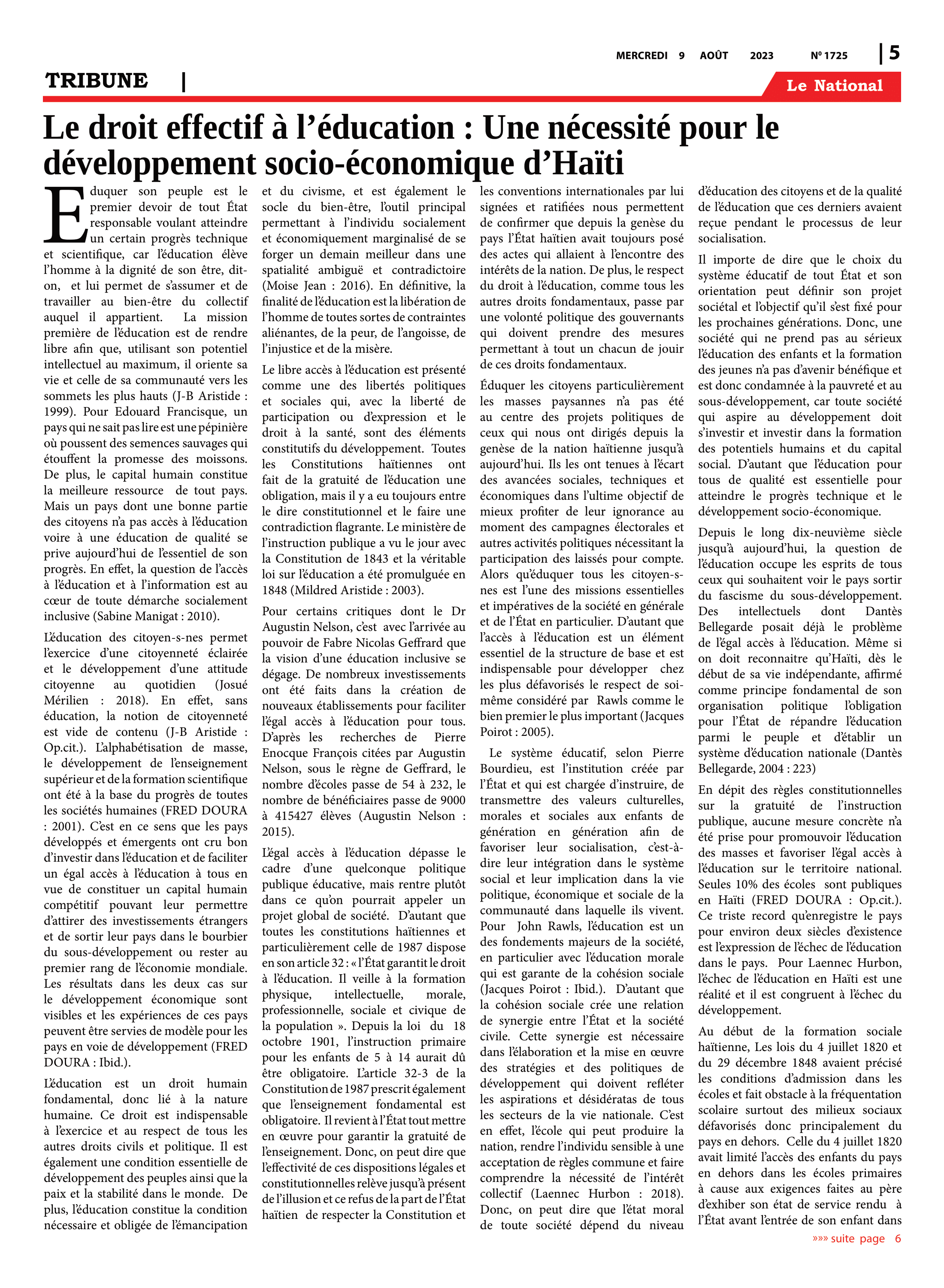 Page 5 de l'édition 1725