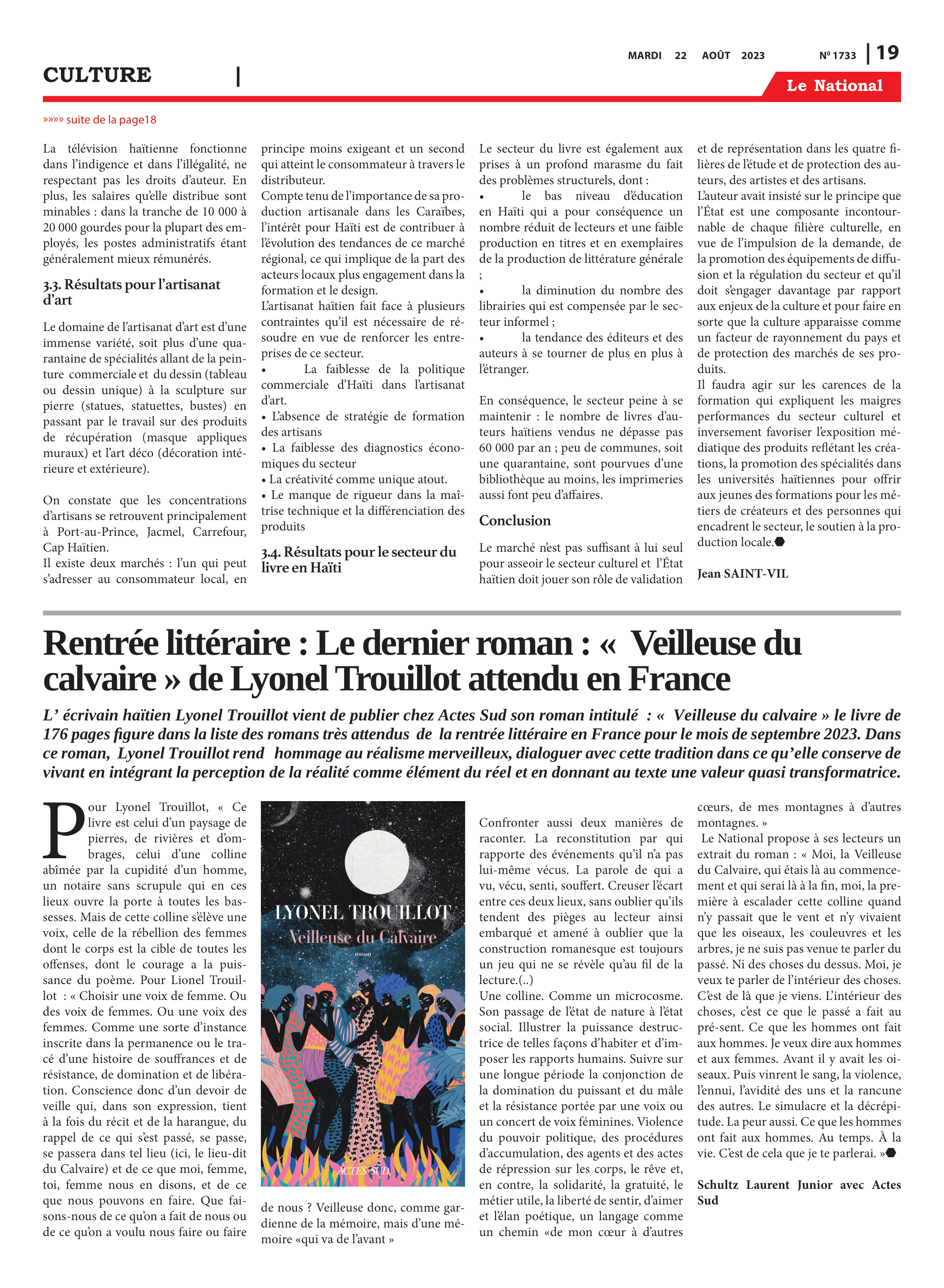 Page 19 de l'édition 1733