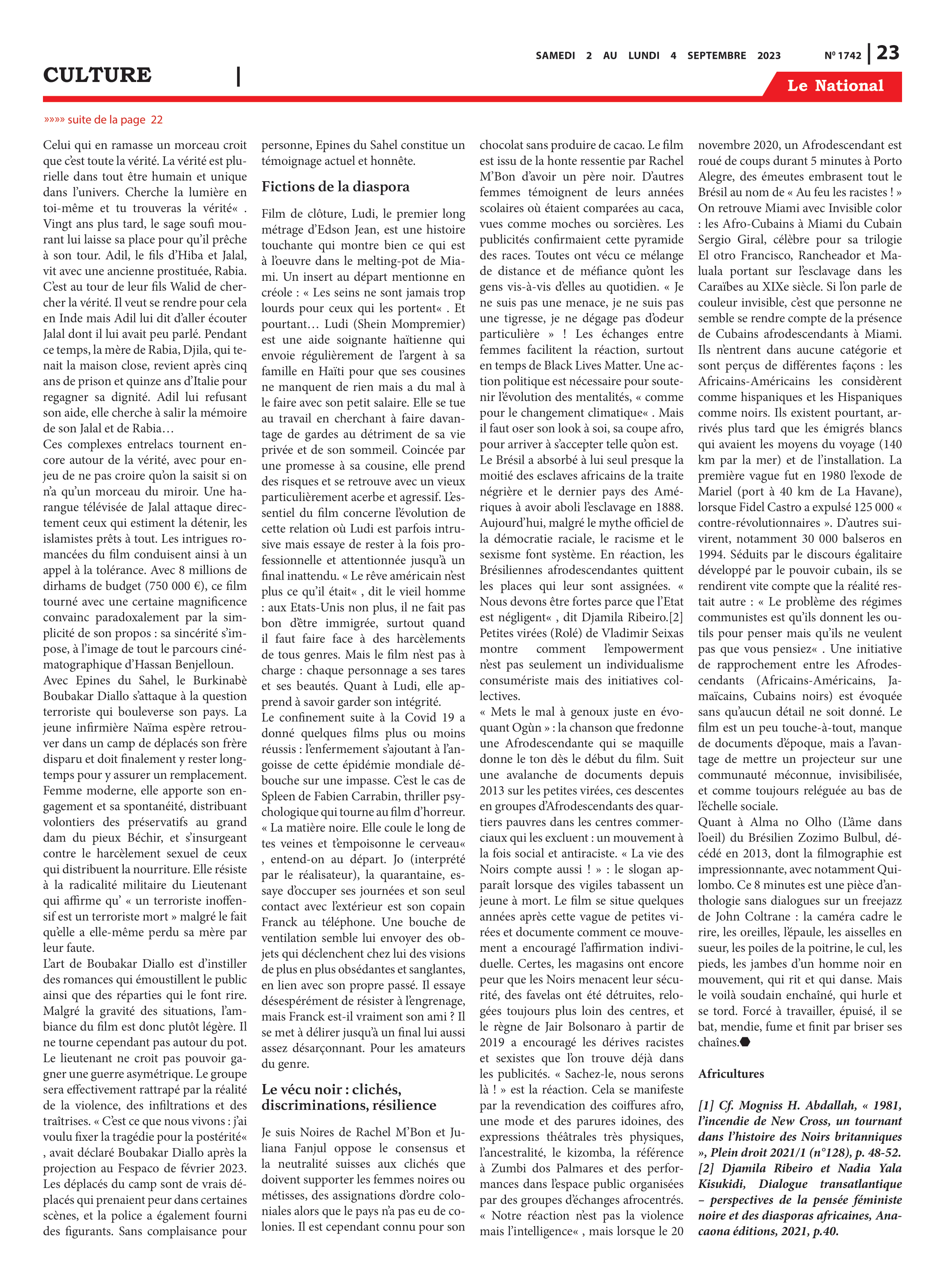 Page 23 de l'édition 1742
