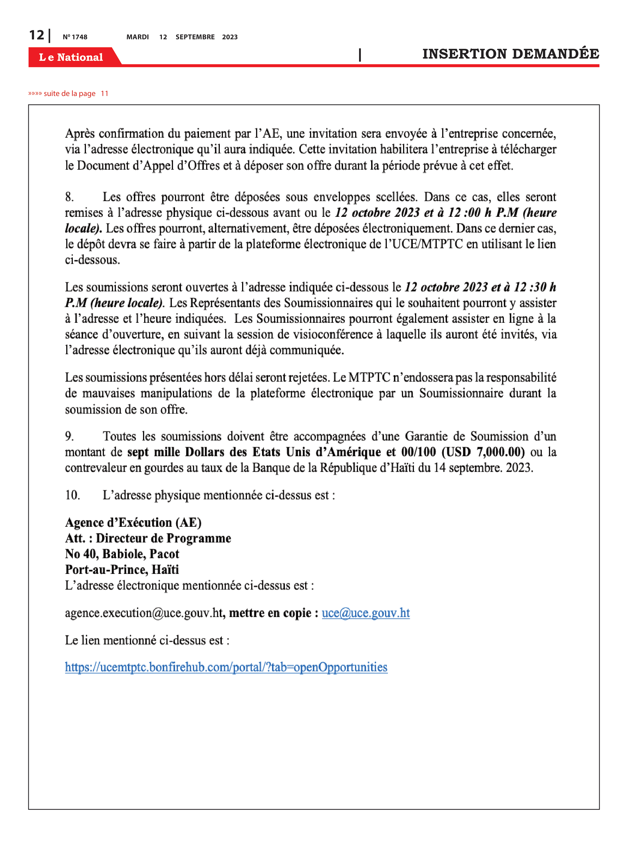 Page 12 de l'édition 1748