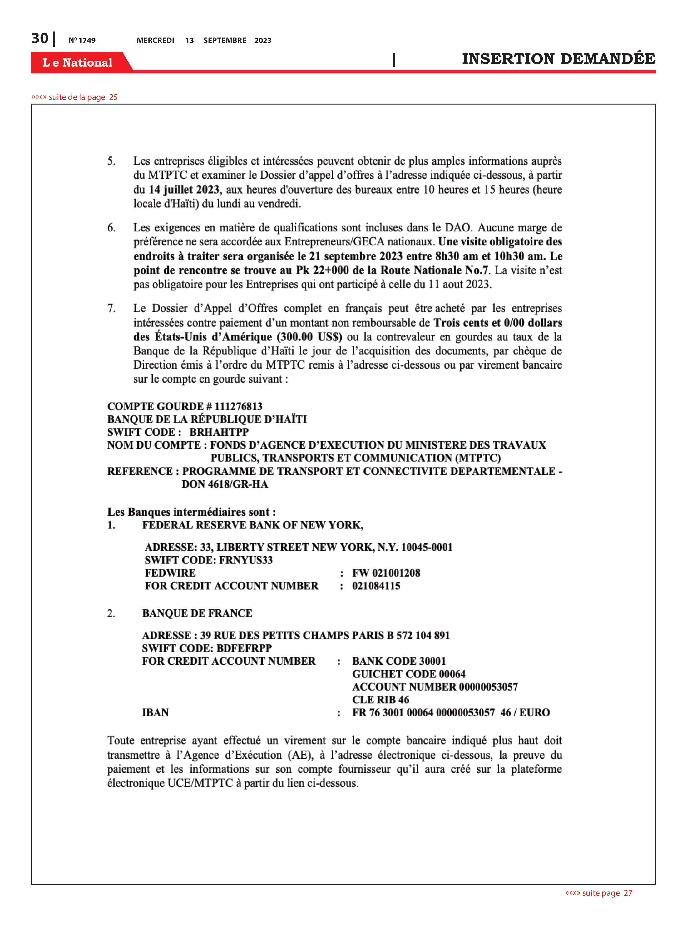Page 30 de l'édition 1749