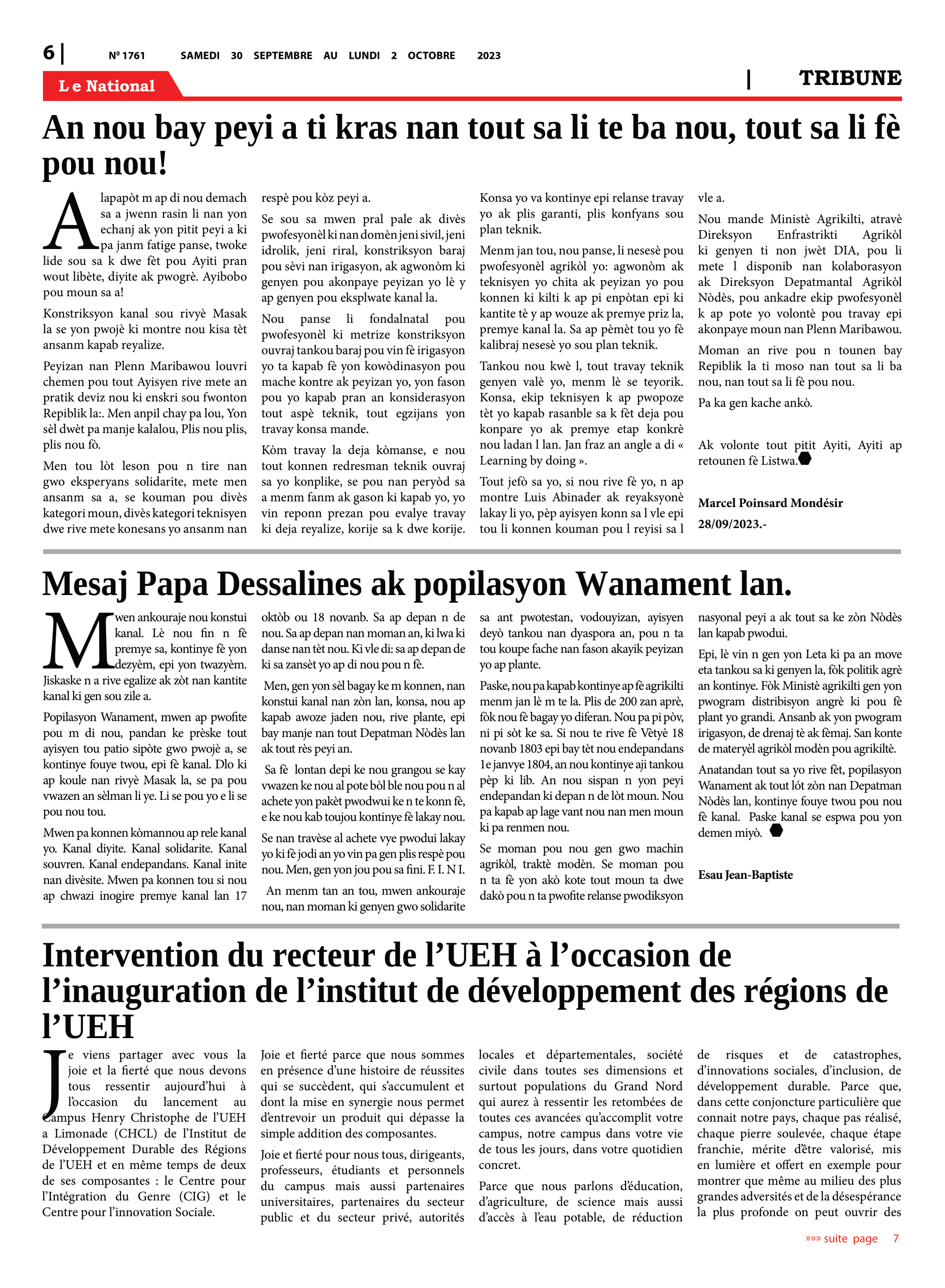 Page 6 de l'édition 1761