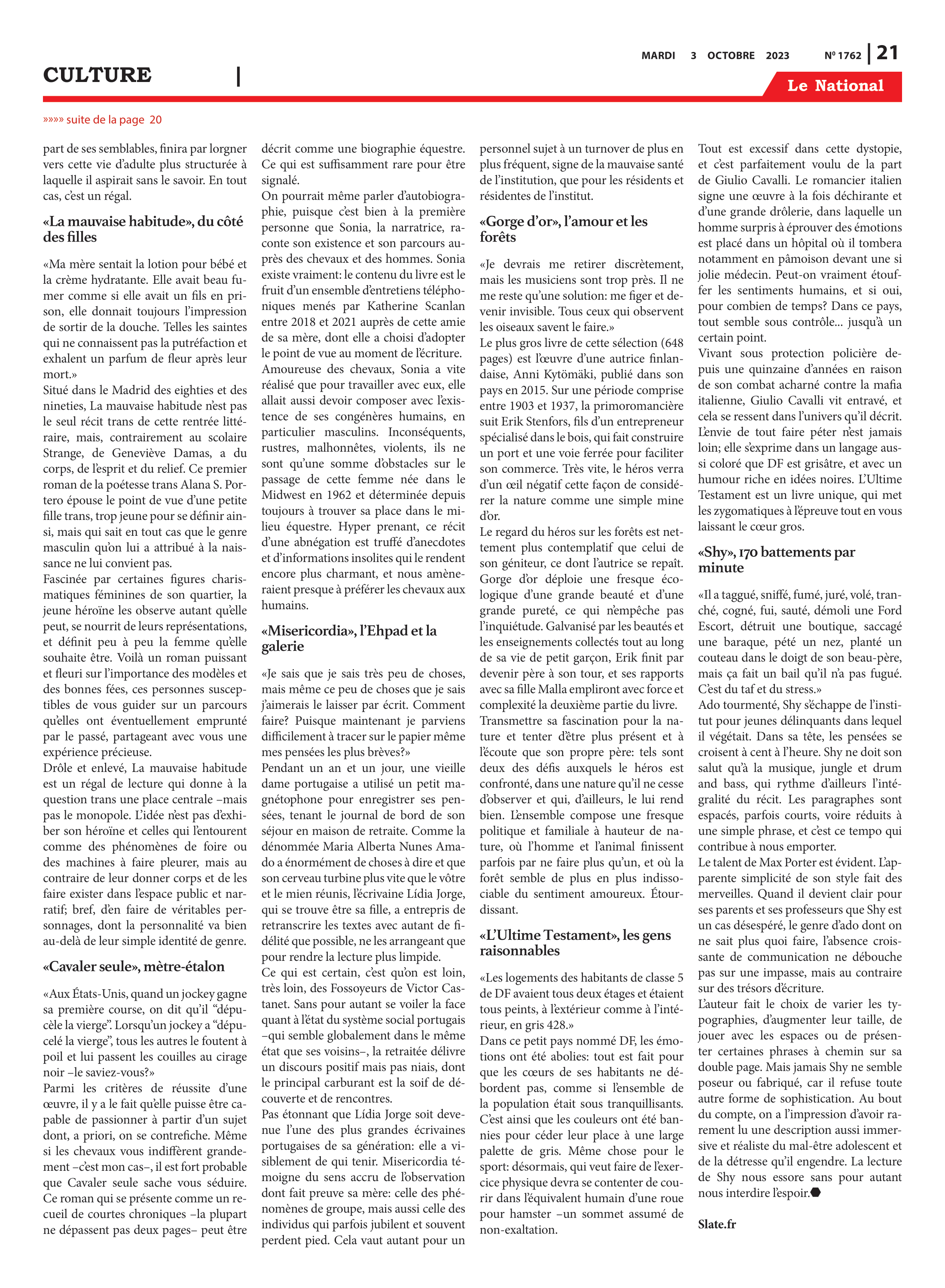 Page 21 de l'édition 1762
