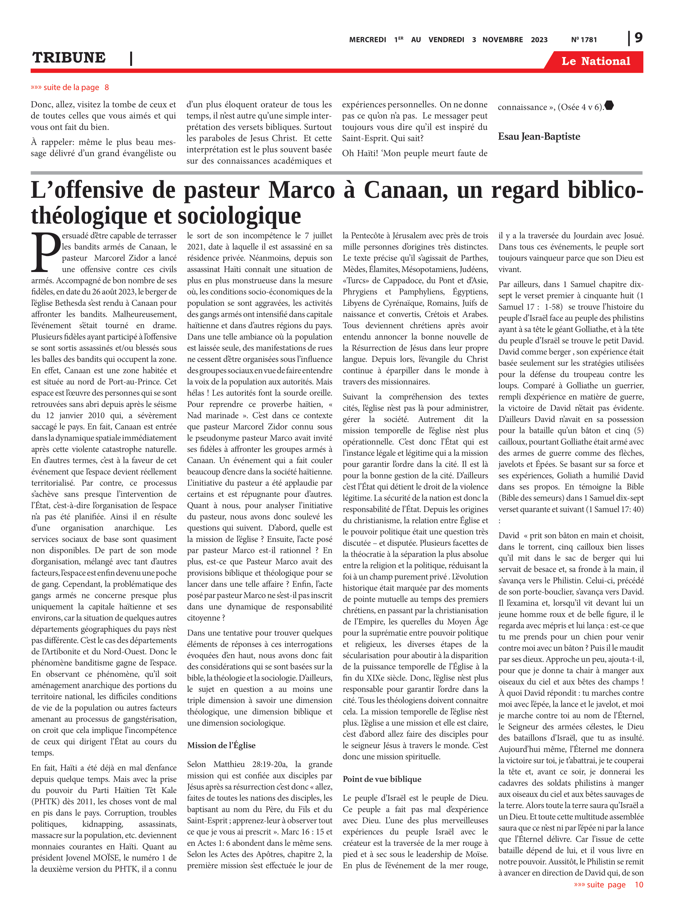 Page 9 de l'édition 1781