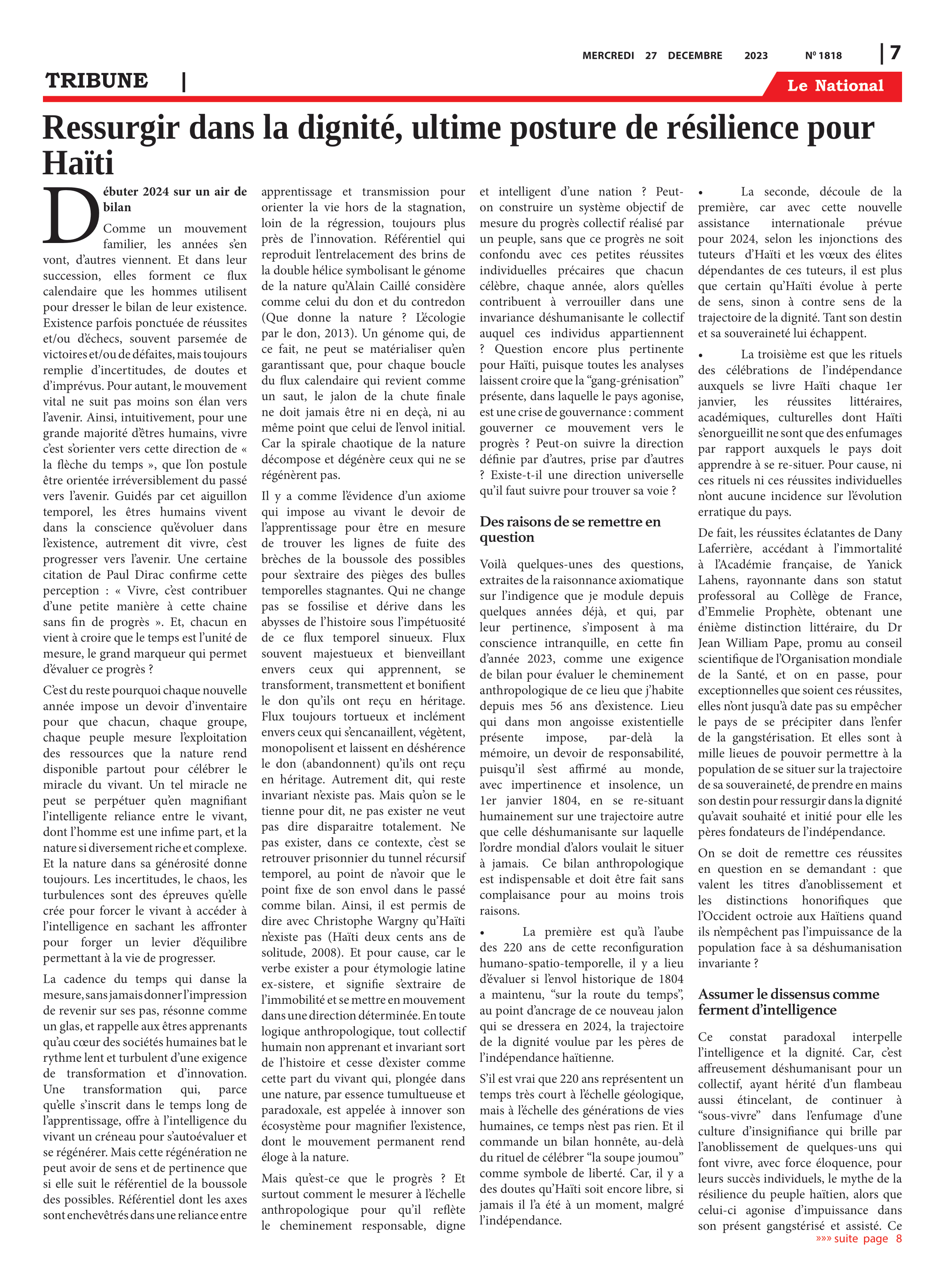 Page 7 de l'édition 1818