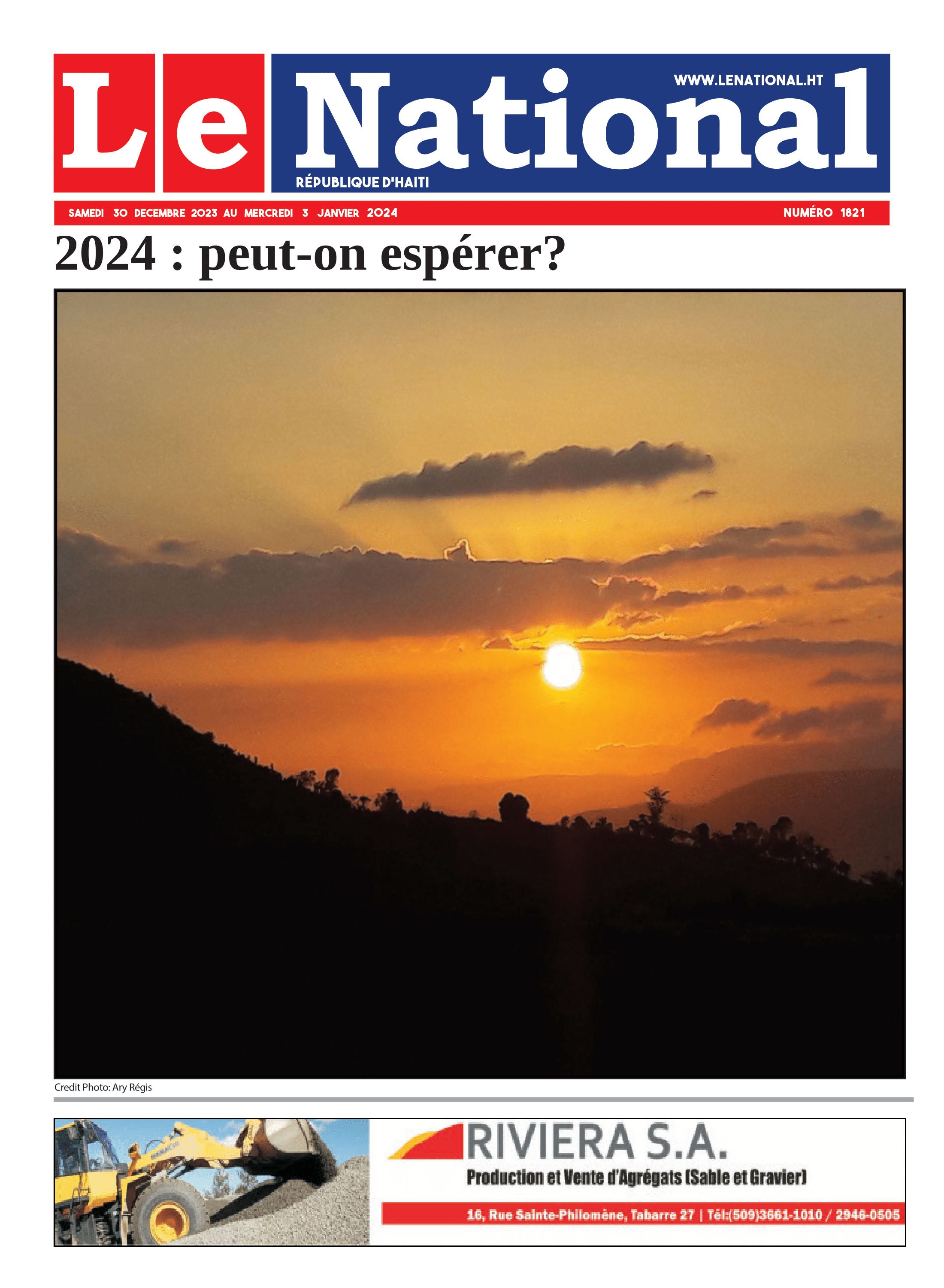 Page 1 de l'édition 1821