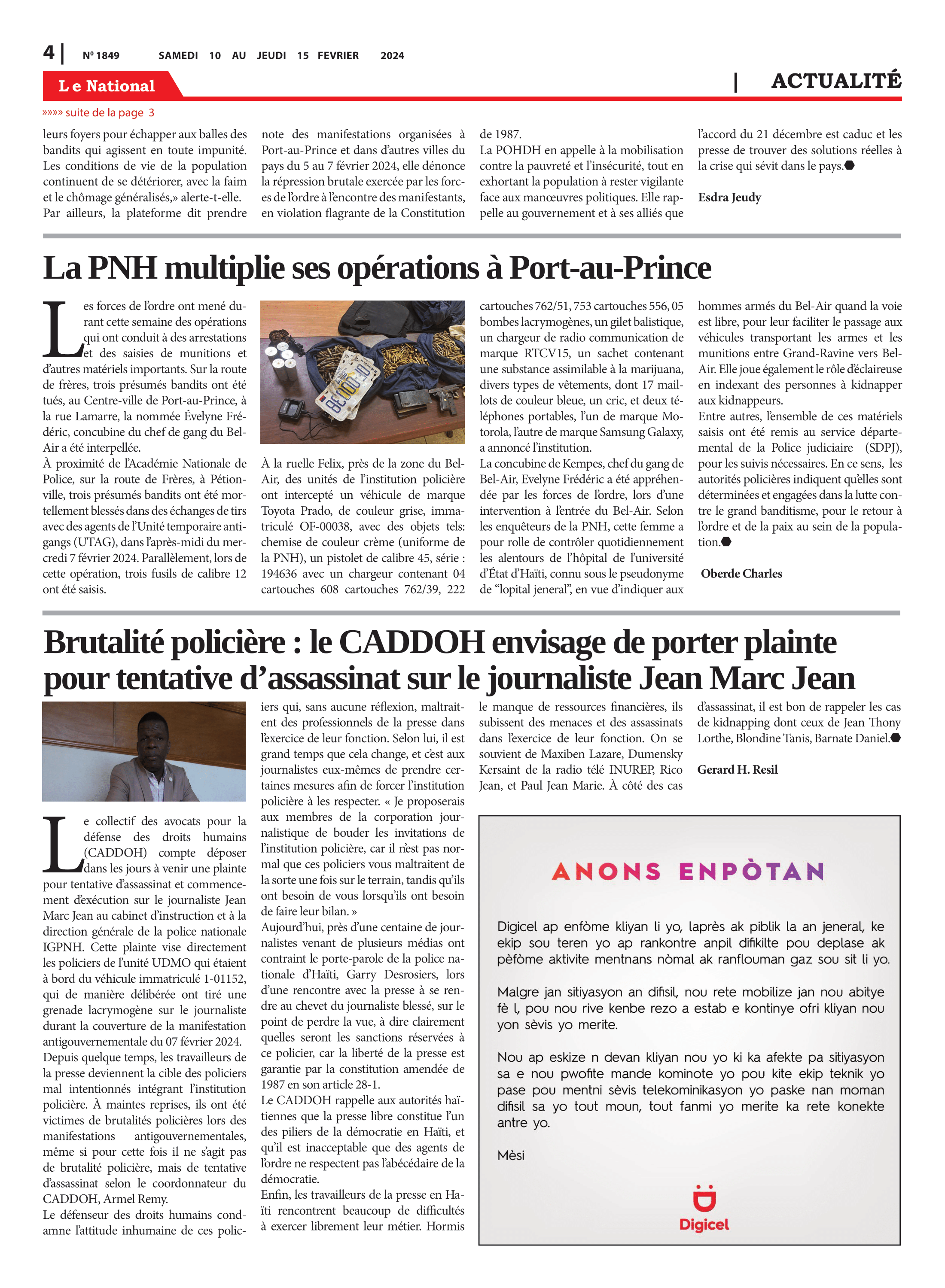 Page 4 de l'édition 1849