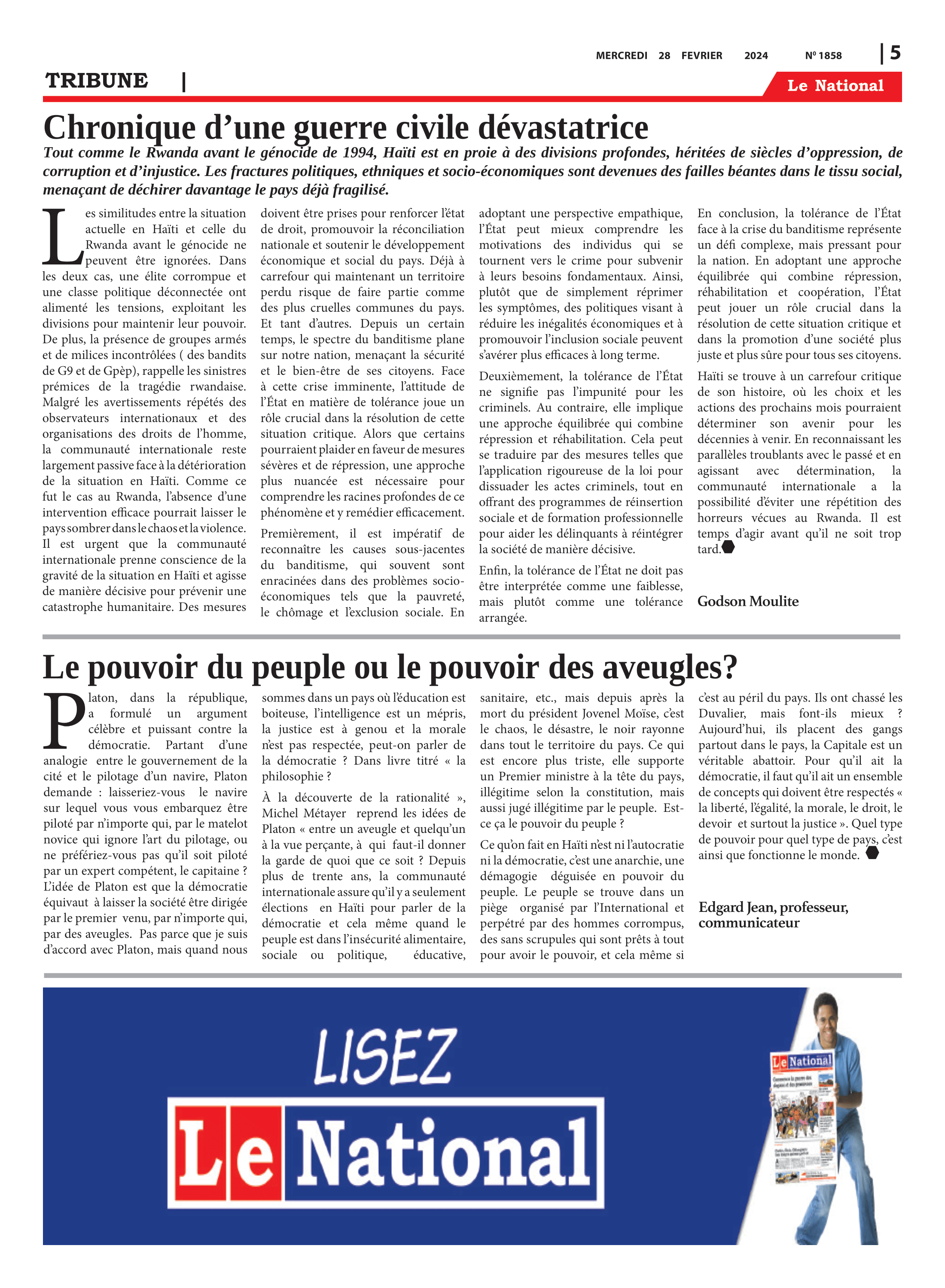Page 5 de l'édition 1858