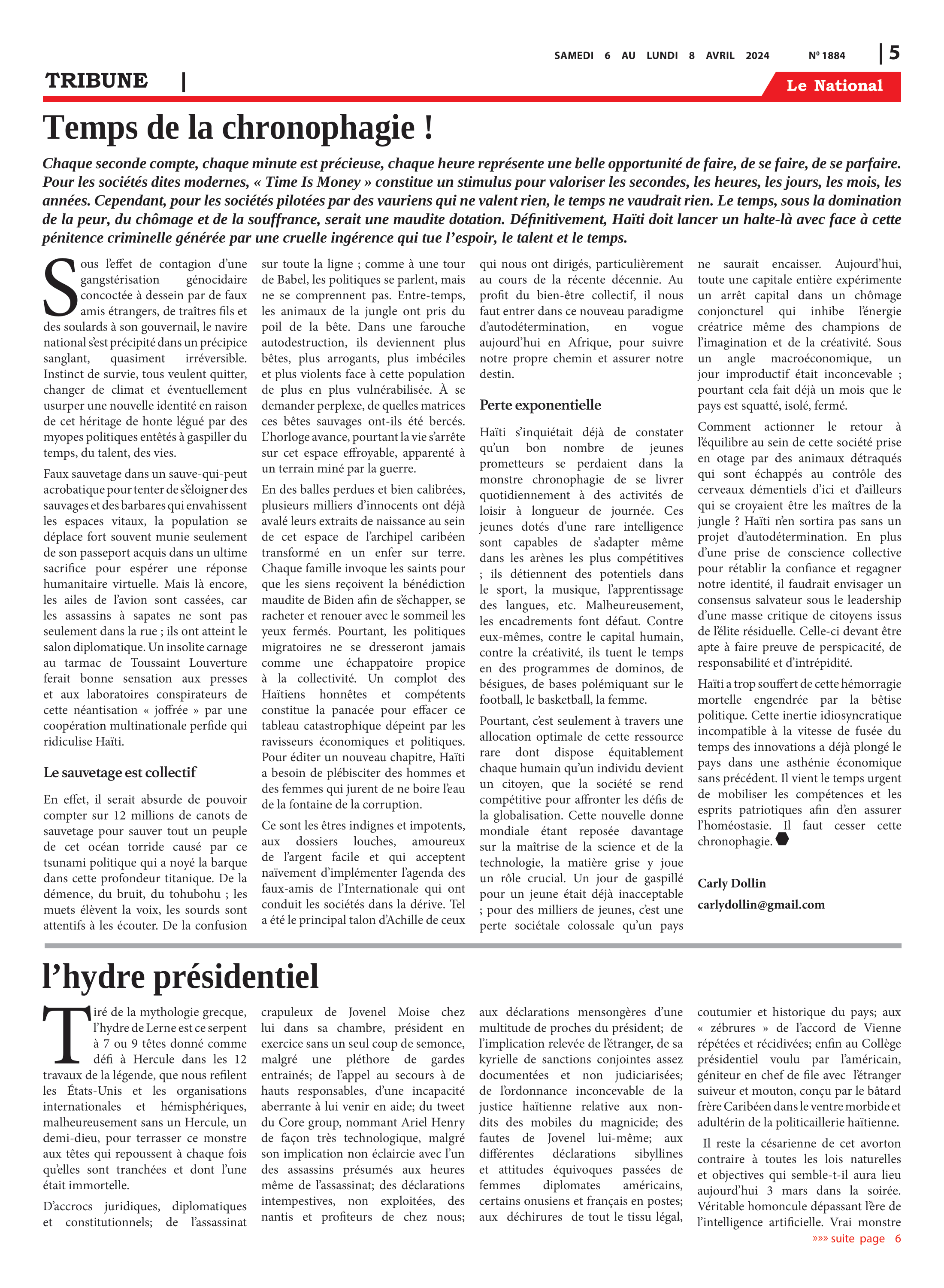 Page 5 de l'édition 1884