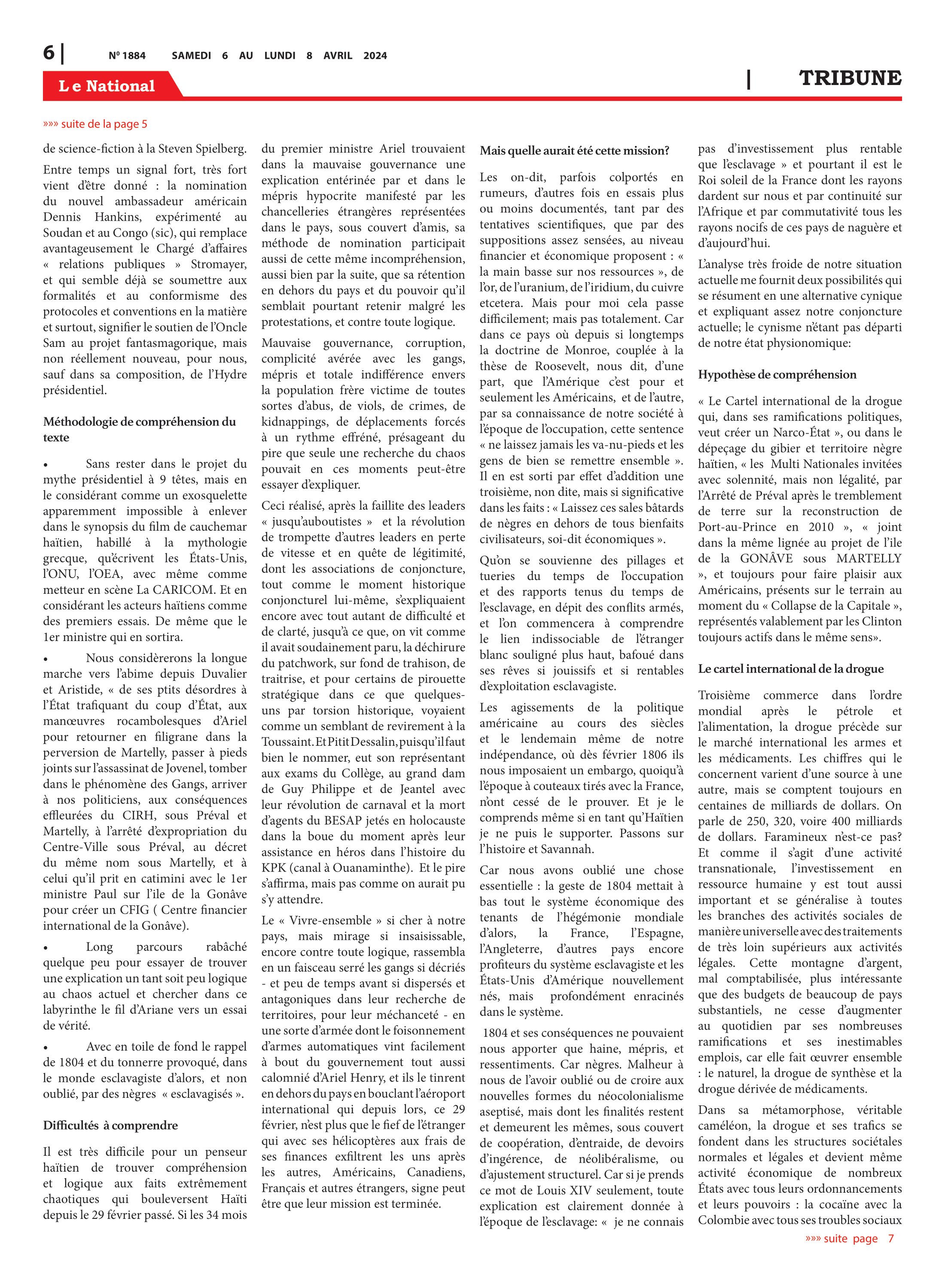 Page 6 de l'édition 1884