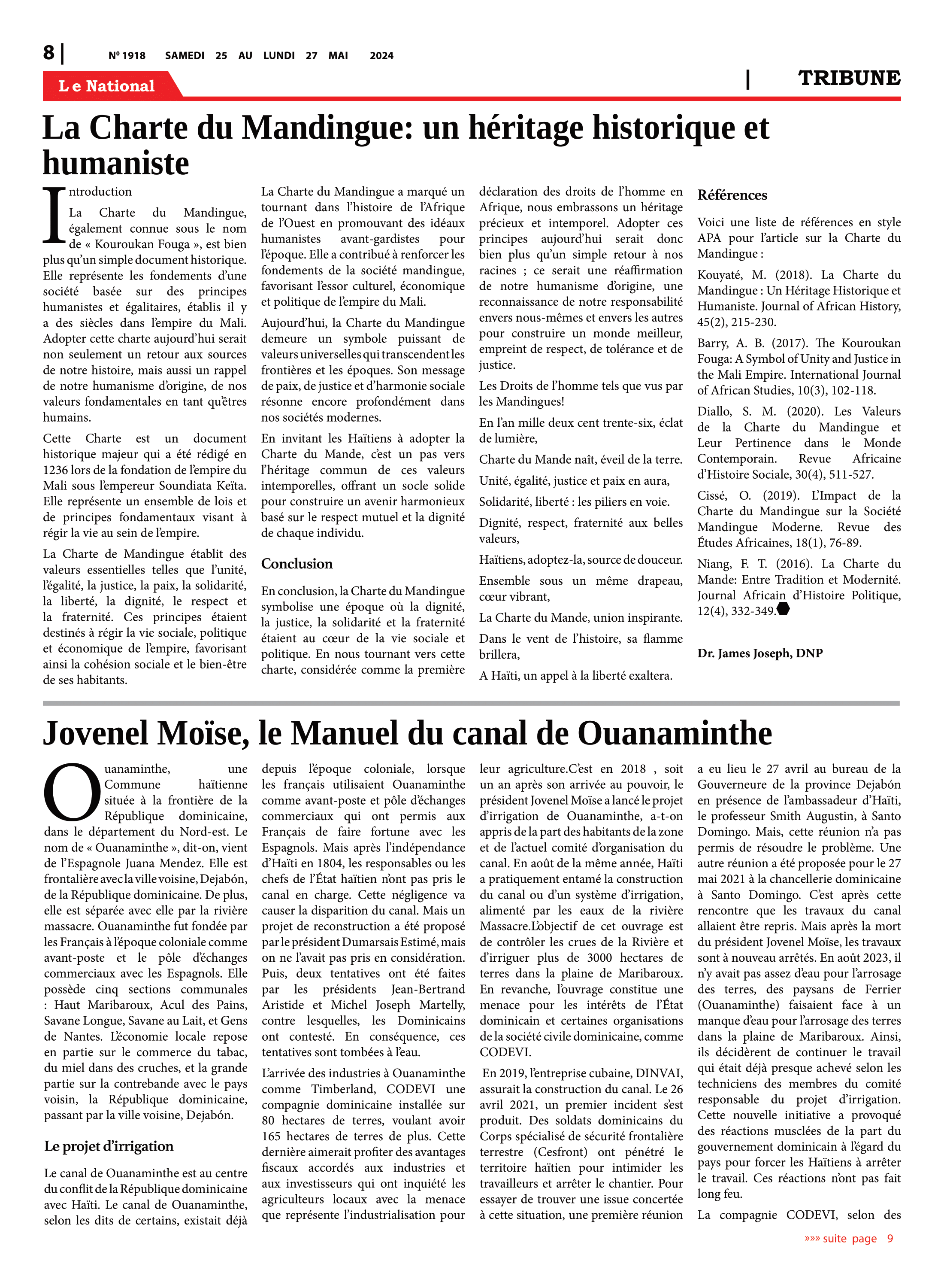 Page 8 de l'édition 1918