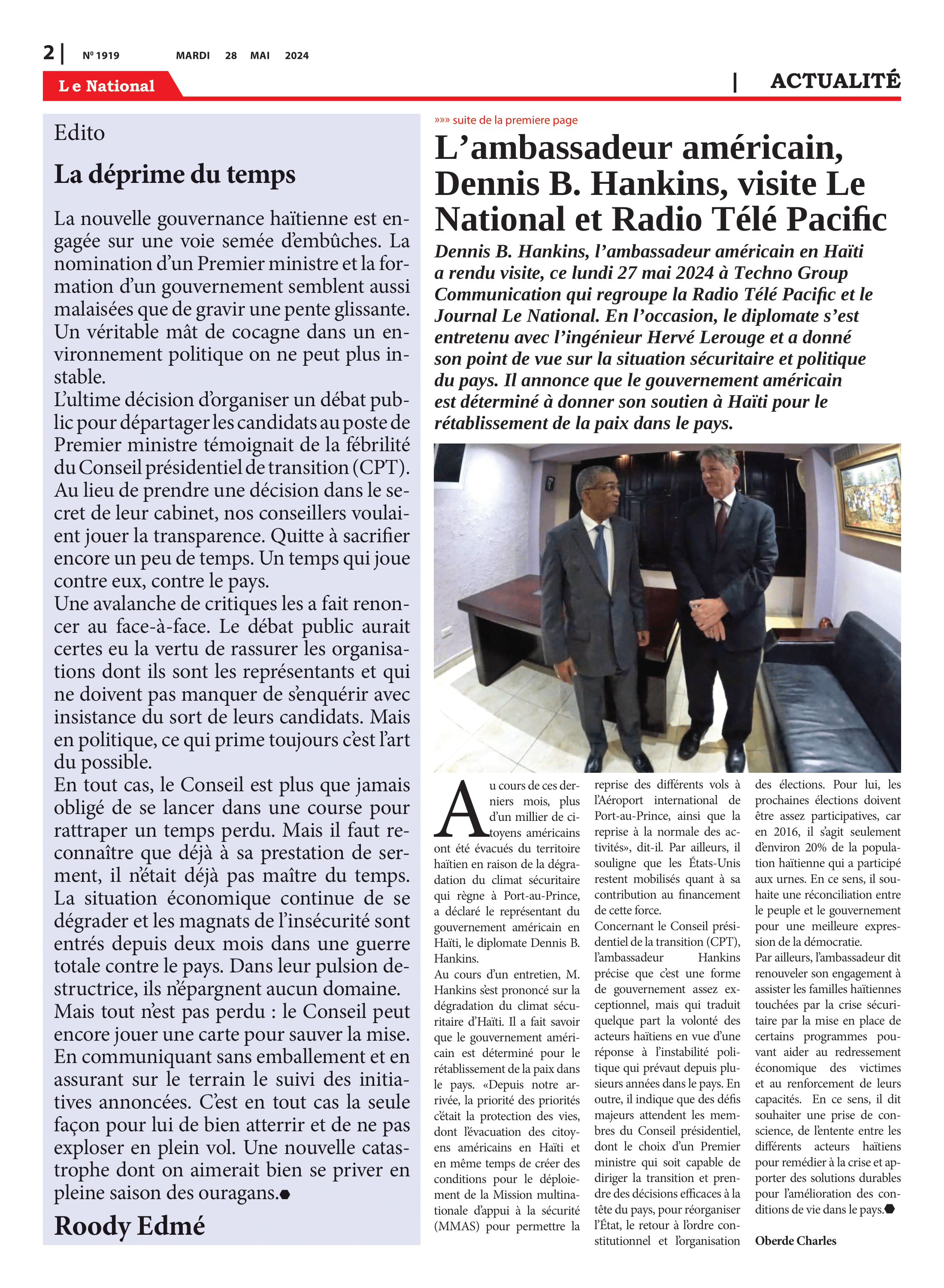 Page 2 de l'édition 1919