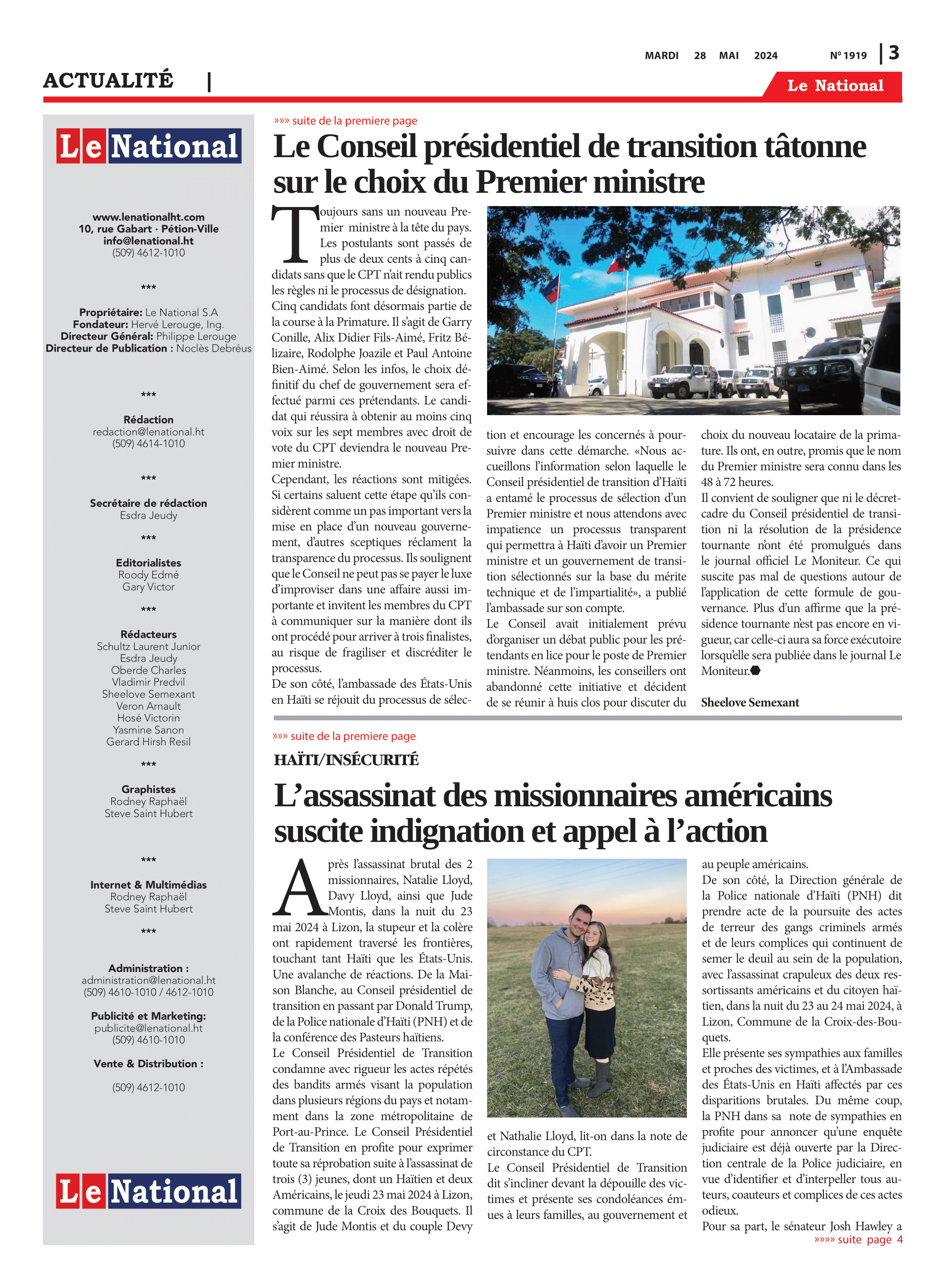 Page 3 de l'édition 1919